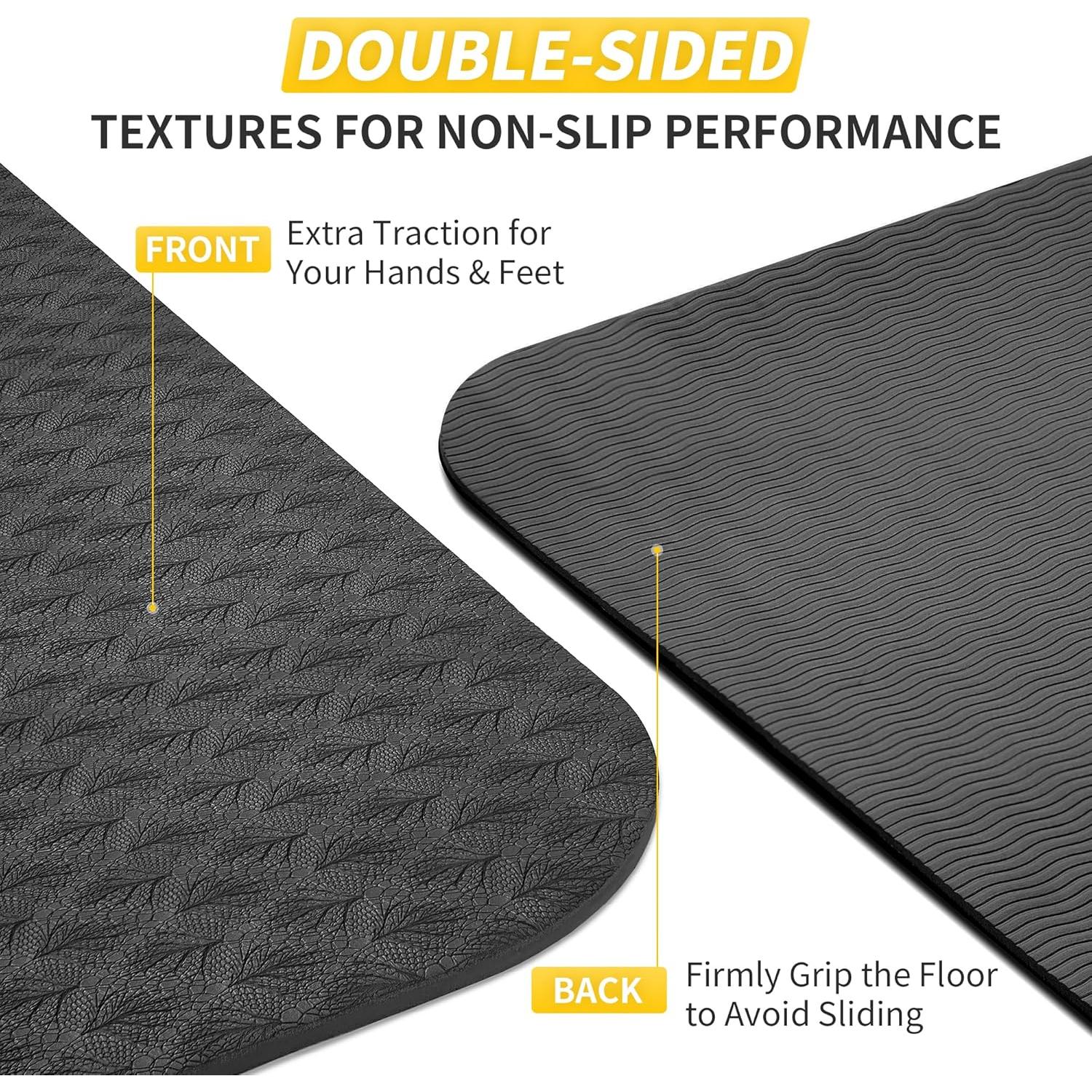 Esteras de Yoga CAMBIVO Antideslizantes 6mm y 8mm TPE 72x24cm