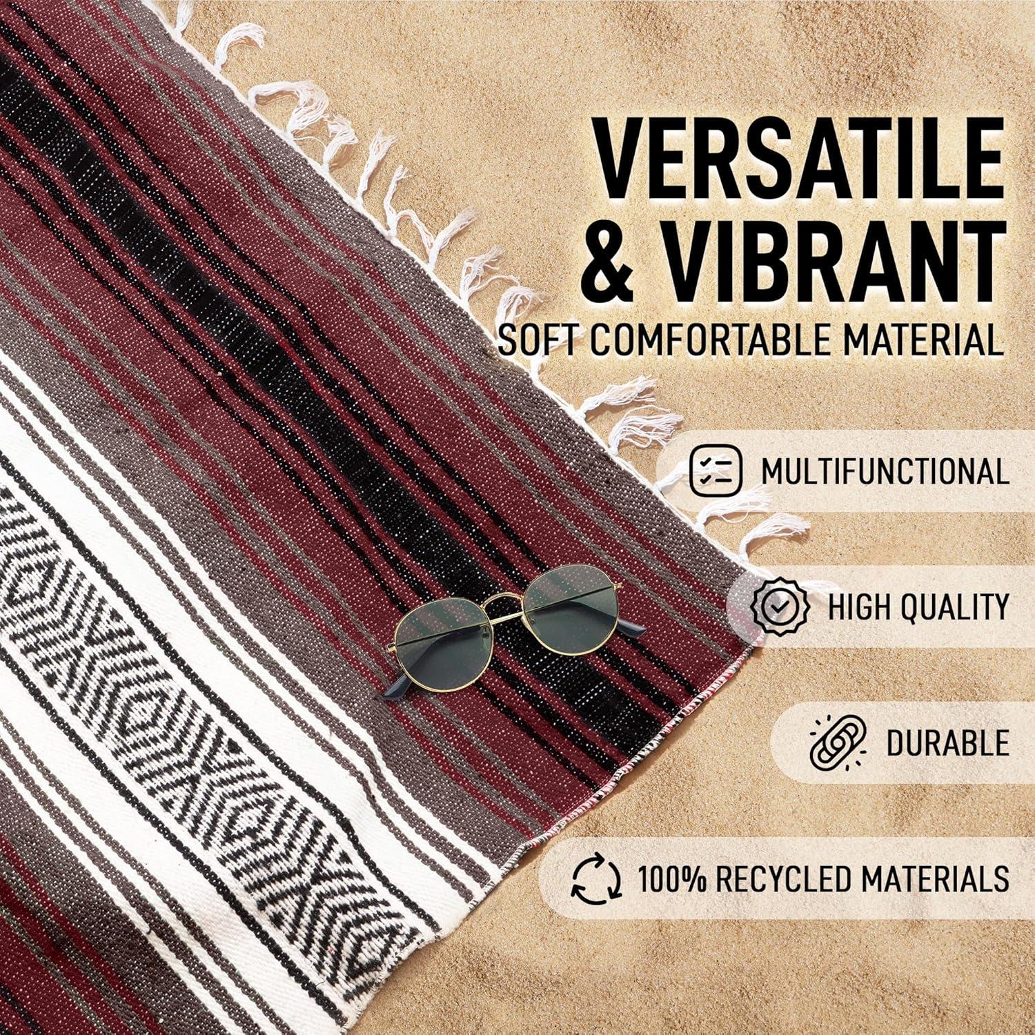 Manta Mexicana Grande Hidratación Nation 180x120cm Cereza