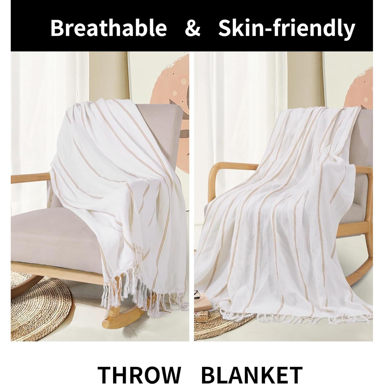 Manta de Yoga Extra Grande Genovega Rayas Gris 127x178 cm