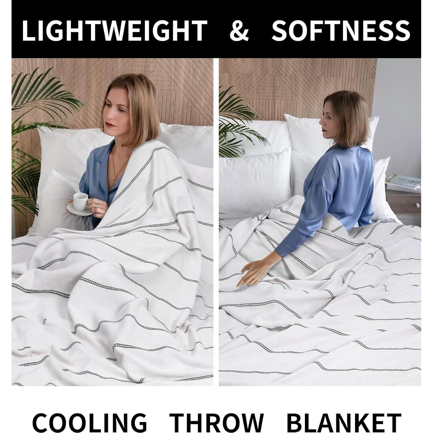 Manta de Yoga Extra Grande Genovega Rayas Gris 127x178 cm