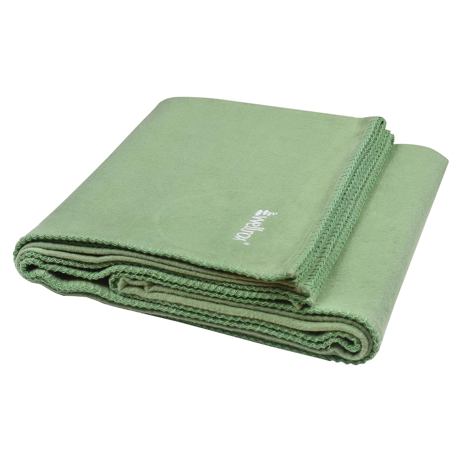 Manta de Yoga Wellrox 100% Algodón Indio Verde 200x150 cm