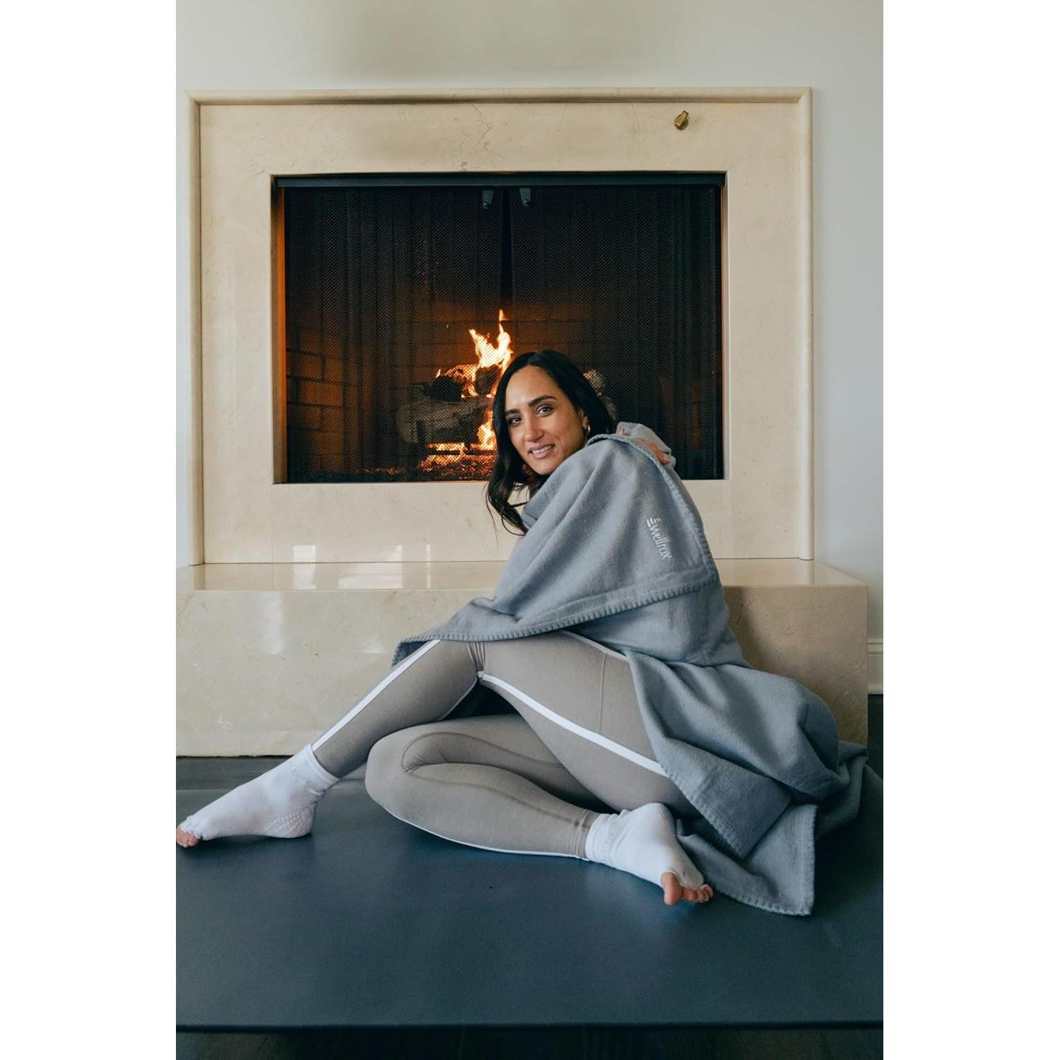 Manta de Yoga Wellrox 100% Algodón Indio Verde 200x150 cm