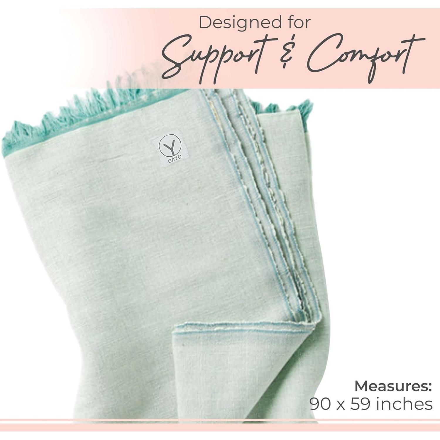 Manta de Yoga Gayo 100% Algodón Orgánico Eucalipto 228x150 cm