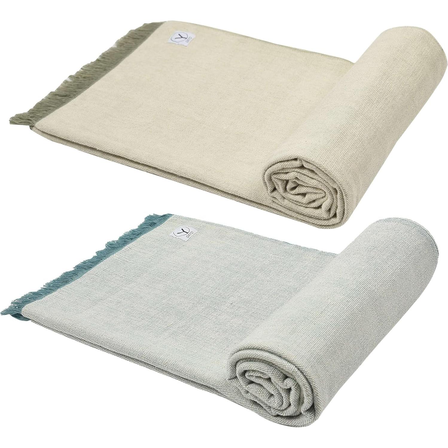 Manta de Yoga Gayo 100% Algodón Orgánico Eucalipto 228x150 cm