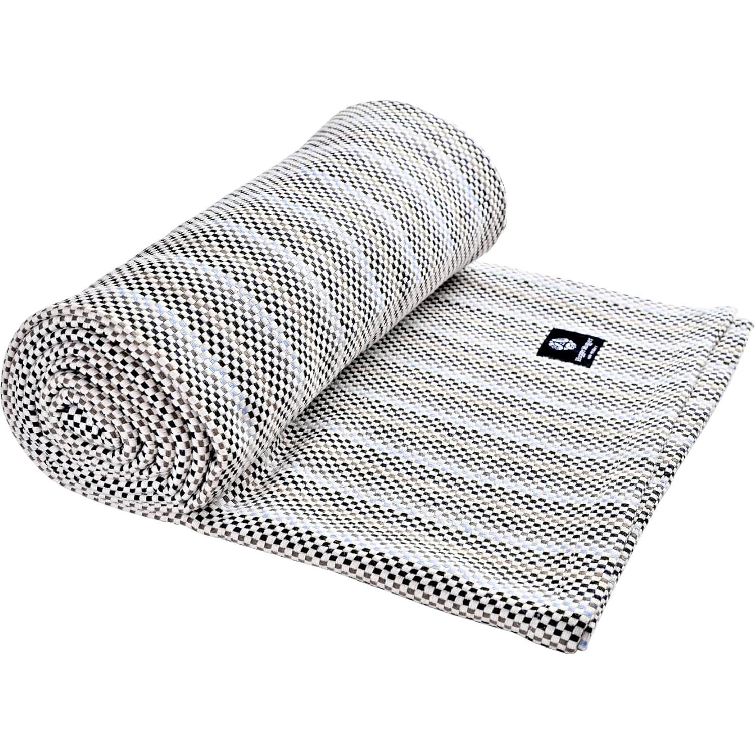 Manta de Yoga de Algodón Hugger Mugger Multi-Gris 1.5kg