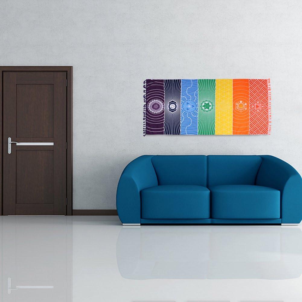 Manta de Yoga OUTOS 150x75 cm Algodón Mandala 7 Chakras