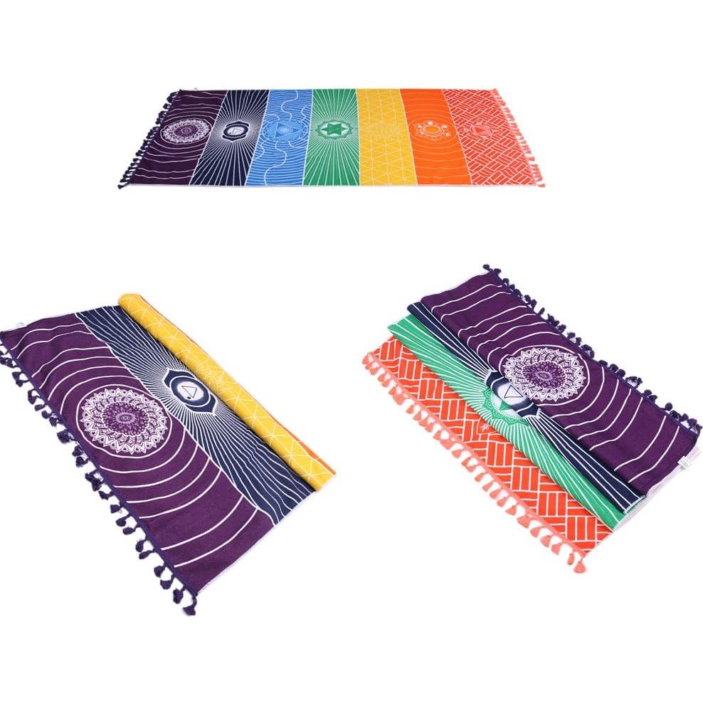 Manta de Yoga OUTOS 150x75 cm Algodón Mandala 7 Chakras