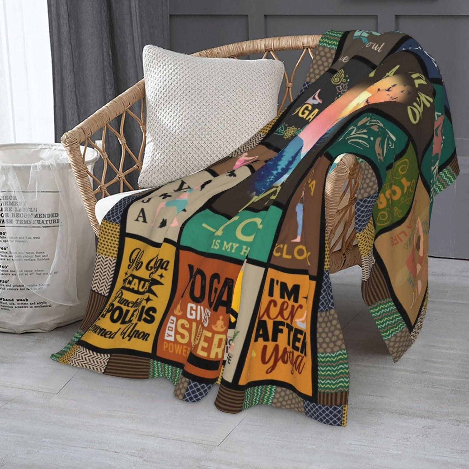 Yoga Gifts for Women, Gifts for Yoga Instructor Teacher, Yoga' Blanket 60"X50", Ideal Gifts for Yoga' Lover, Pilates Lover's Gift for Women, Yoga's Lover Blanket