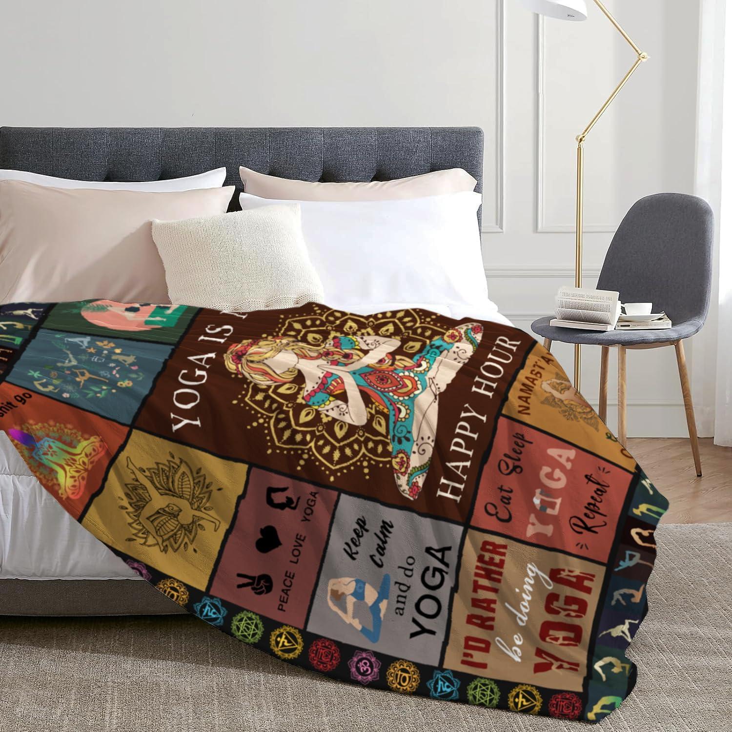 Manta de Yoga Genérica 127x152 cm Franela para Meditación