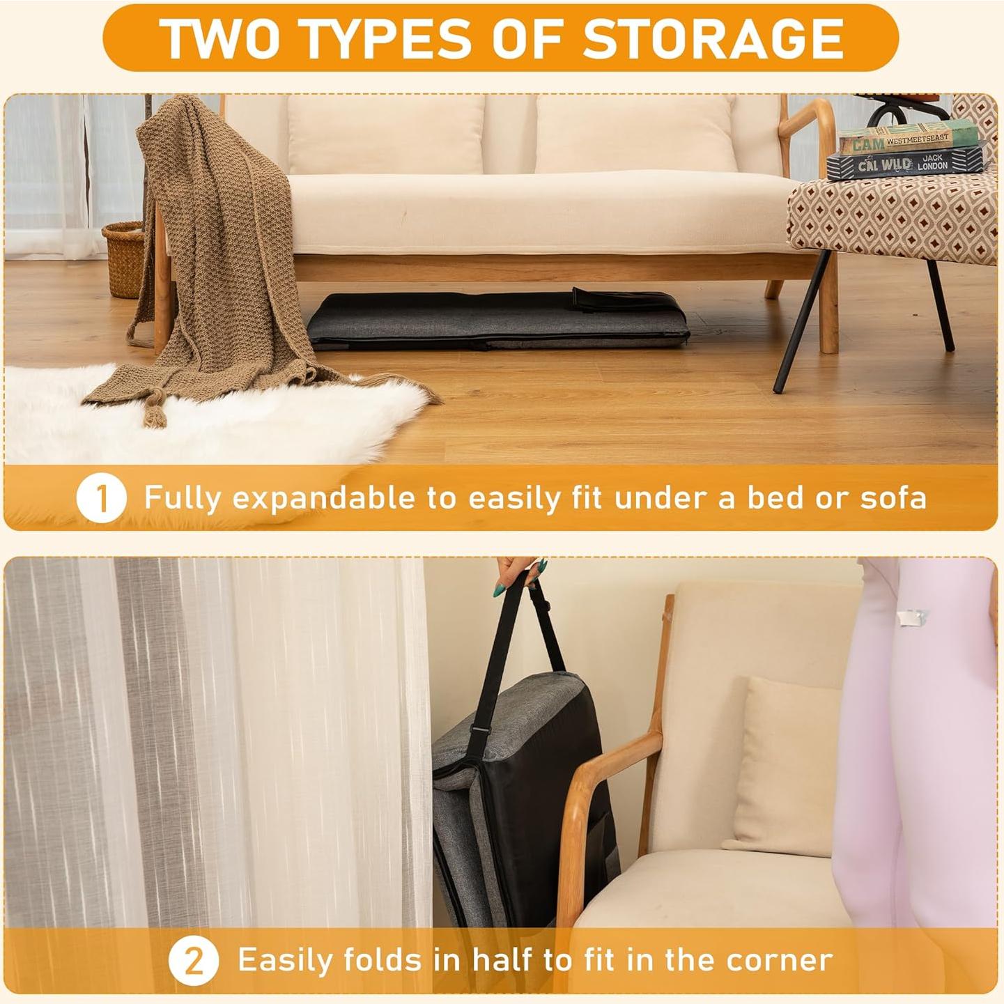 Silla de Suelo Plegable FASTMOMENT con Soporte Espalda 14 Posiciones