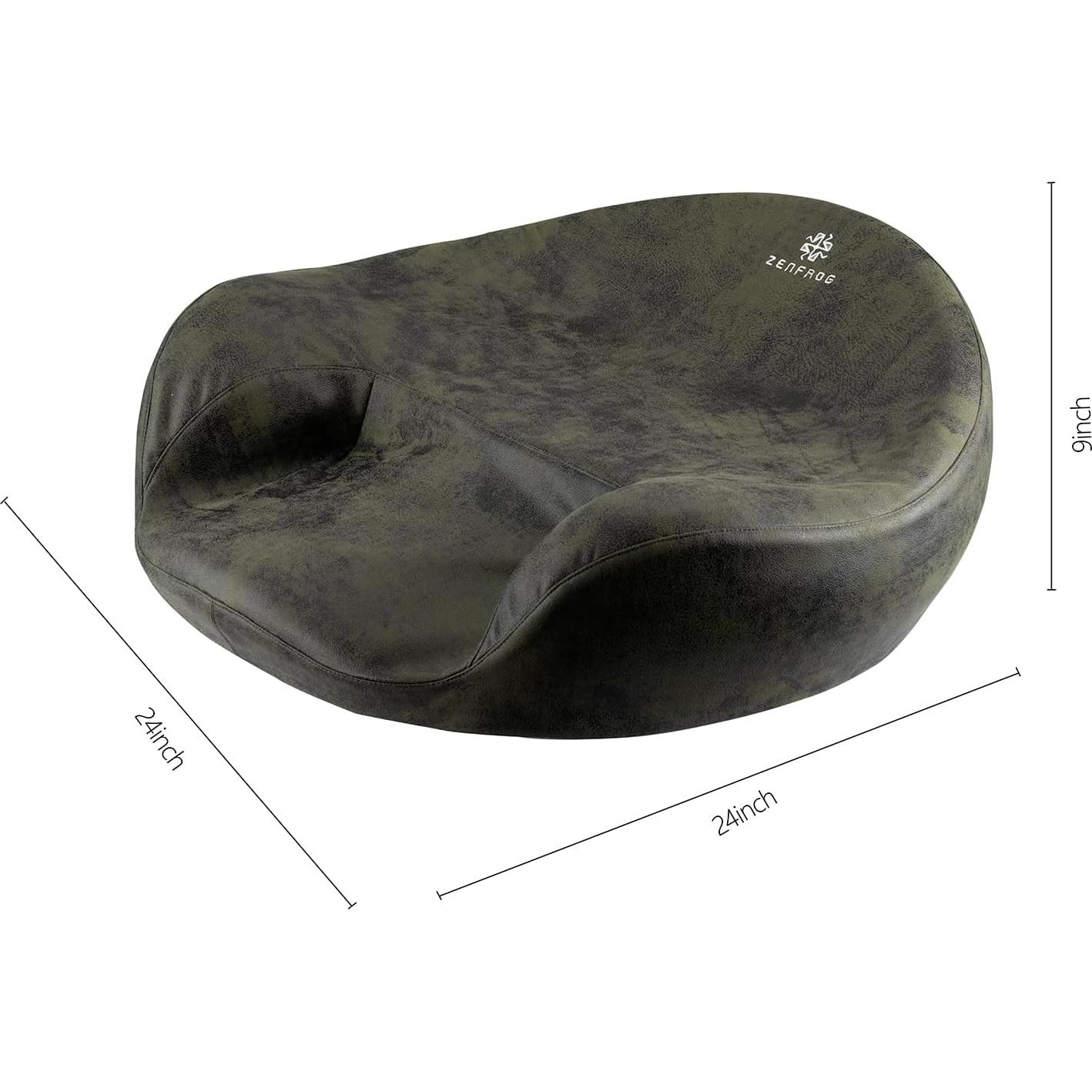 Cojín de Meditación Ergonómico ZENFROG - Espuma de Memoria, Verde