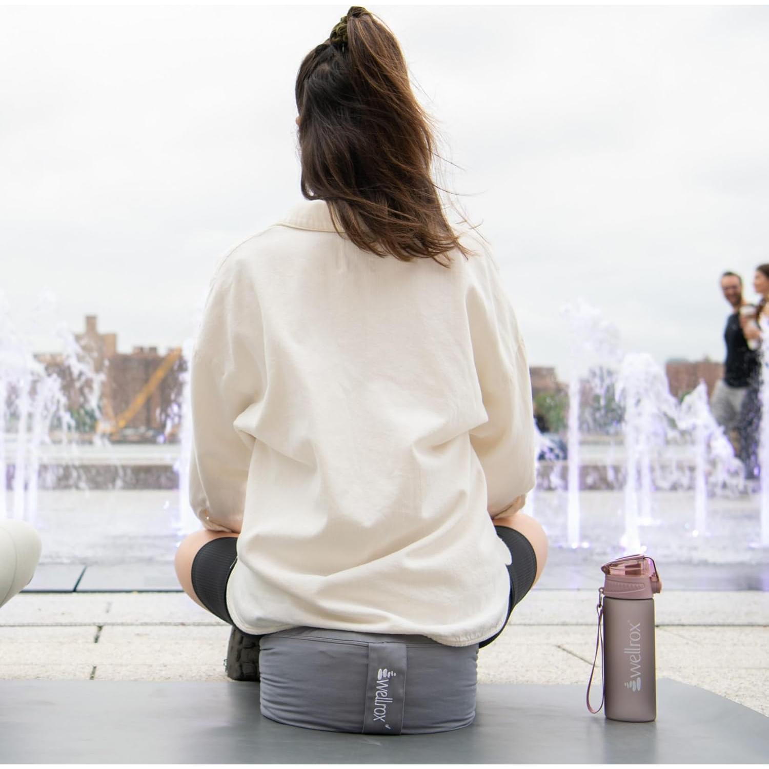 Cojín de Meditación Wellrox MOD ZAFU Algodón Gris 30cm