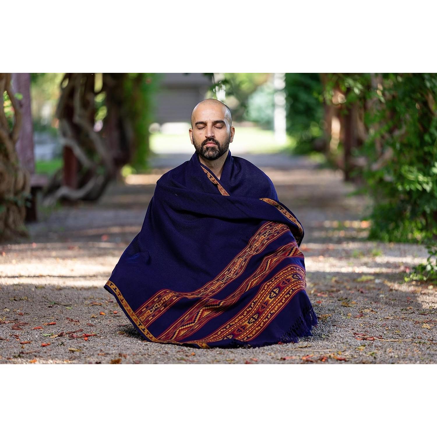 Chal de Meditación Unisex Om Shanti Crafts 213x102 cm