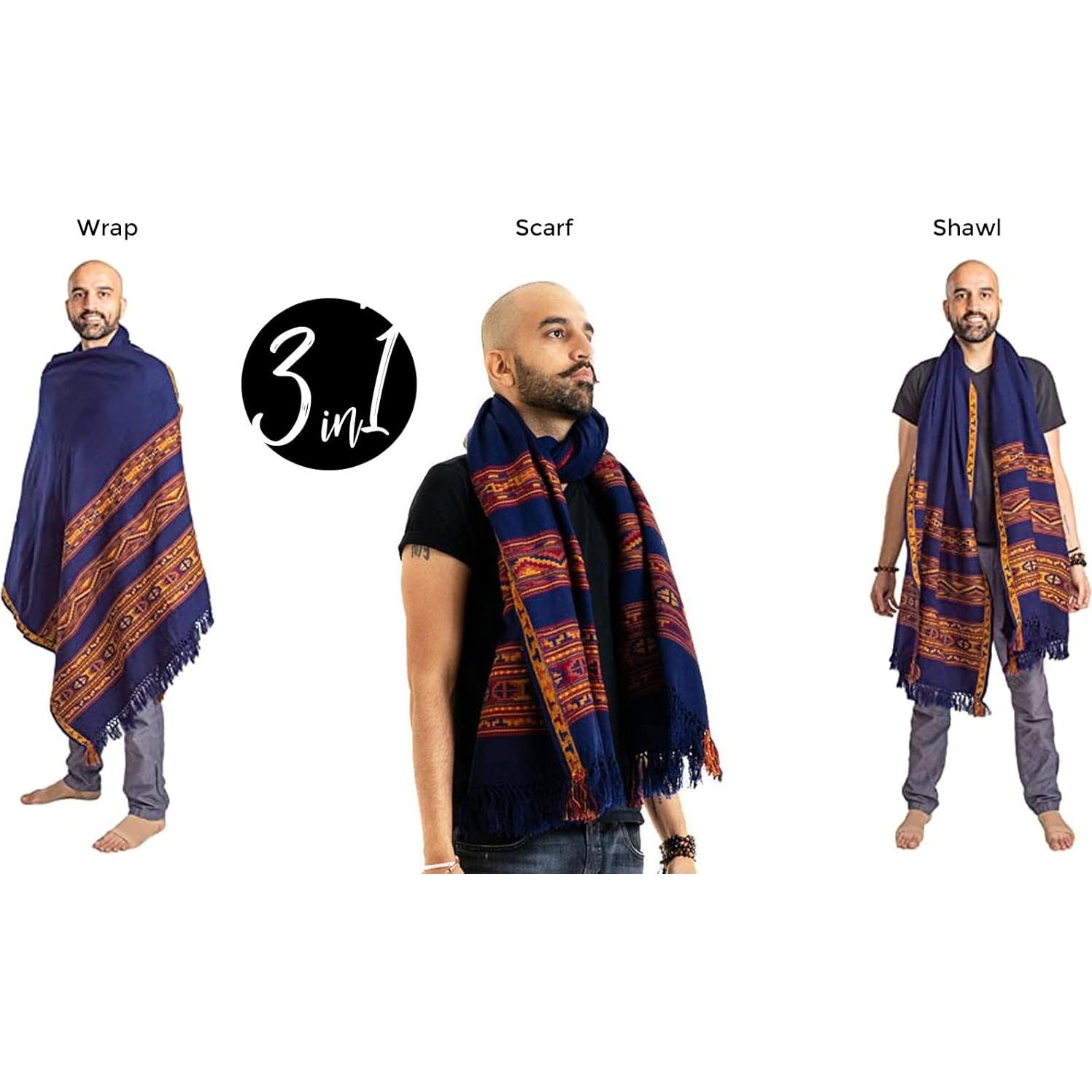 Chal de Meditación Unisex Om Shanti Crafts 213x102 cm