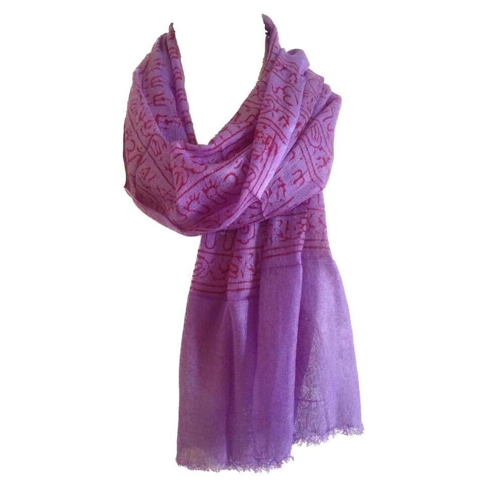 Bufanda de Oración de Algodón Karma Handicrafts OM 137x56cm