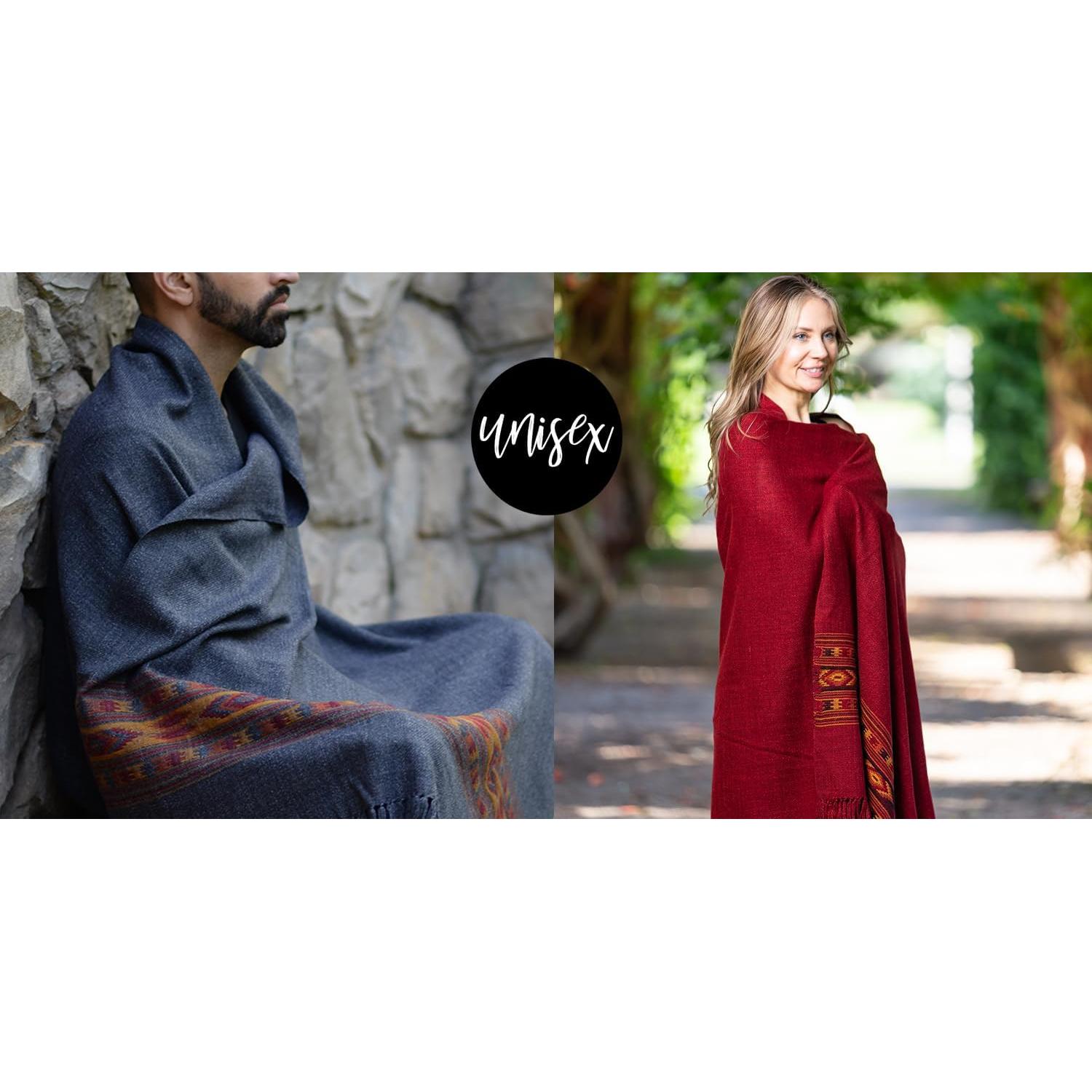 Chal de Meditación Om Shanti Crafts - Lana Vegana 2.13x1.07m