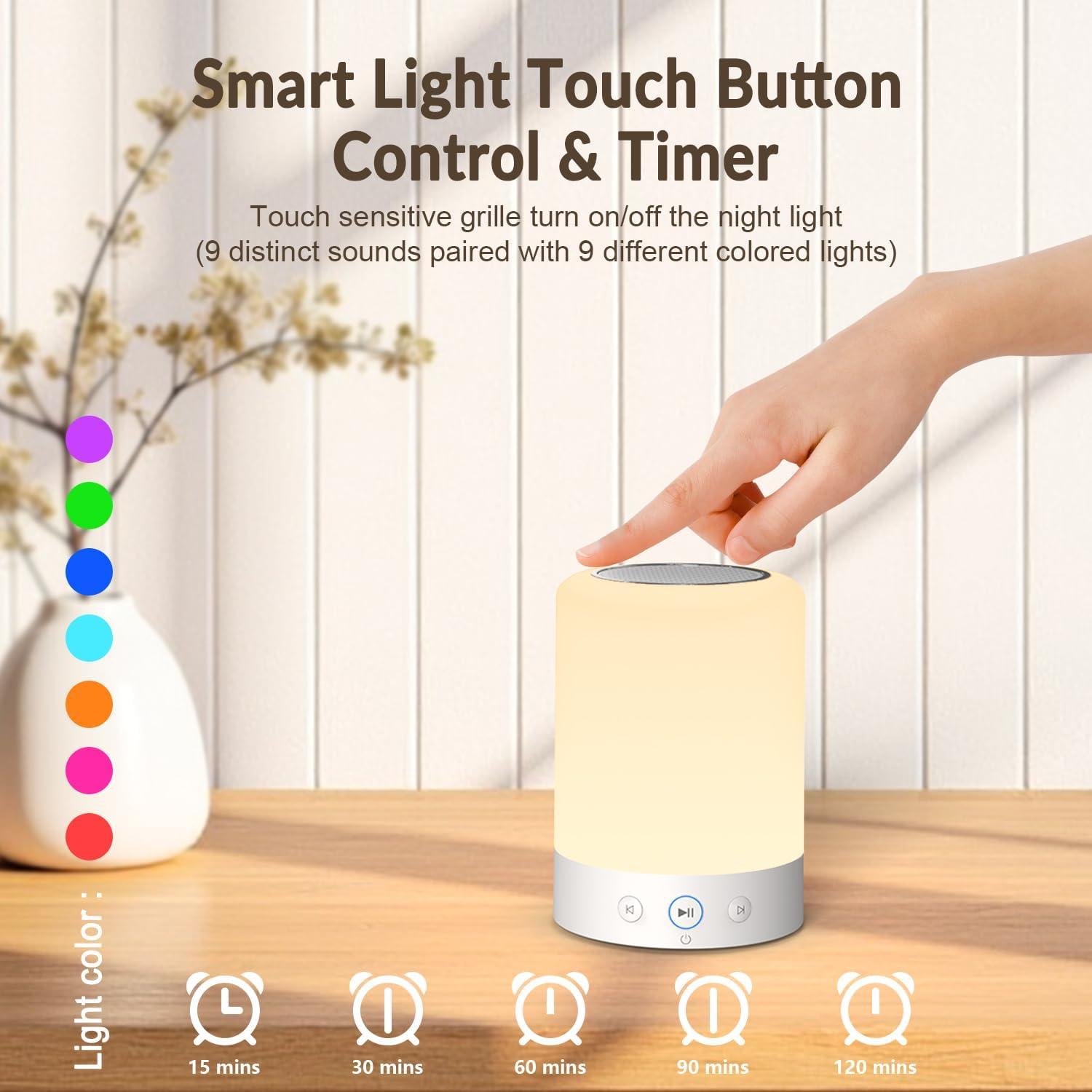 Máquina de Cuencos Cantores Tibetanos Quietbliss - 9 Sonidos, Luz Nocturna