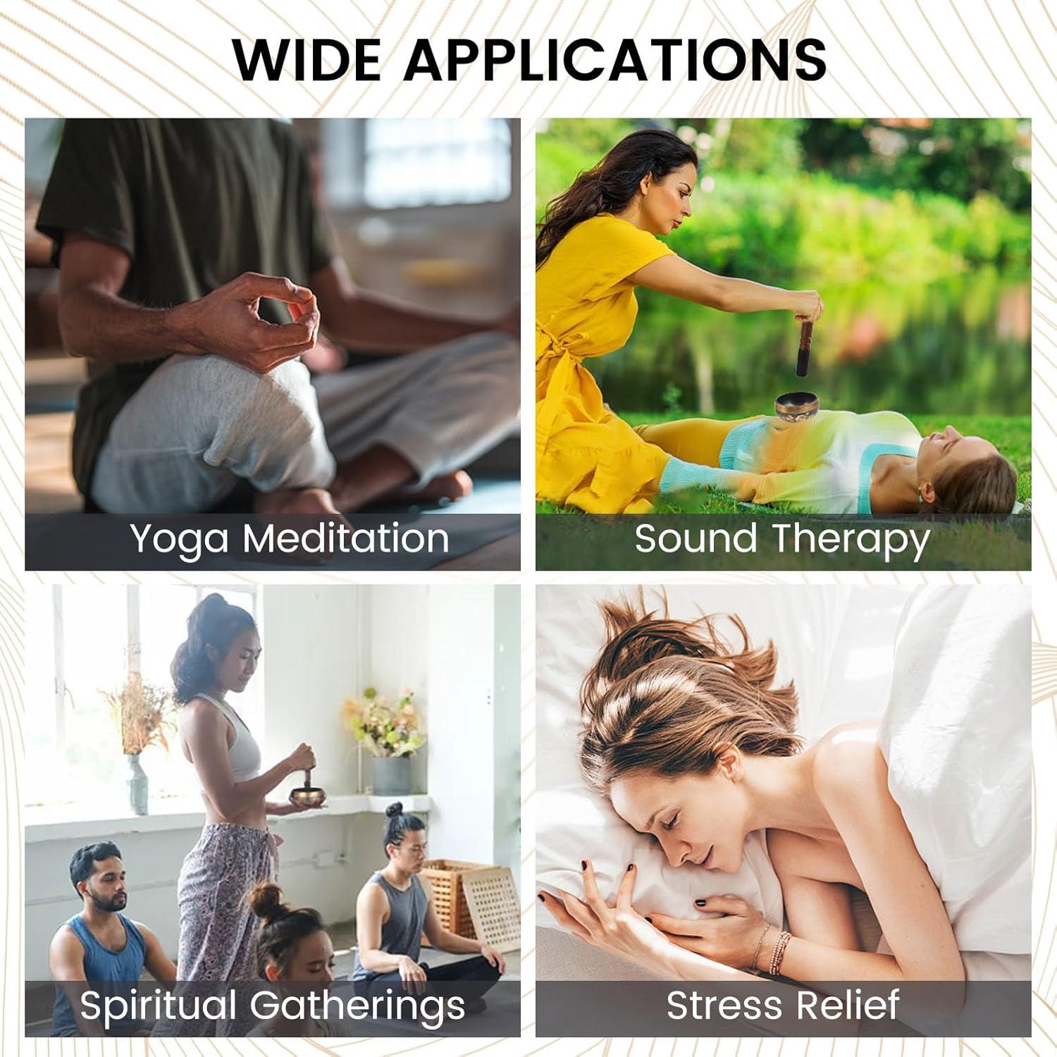 Cuenco Cantor Tibetano DomeStar 8.4cm Hecho a Mano con Cojín y Martillo