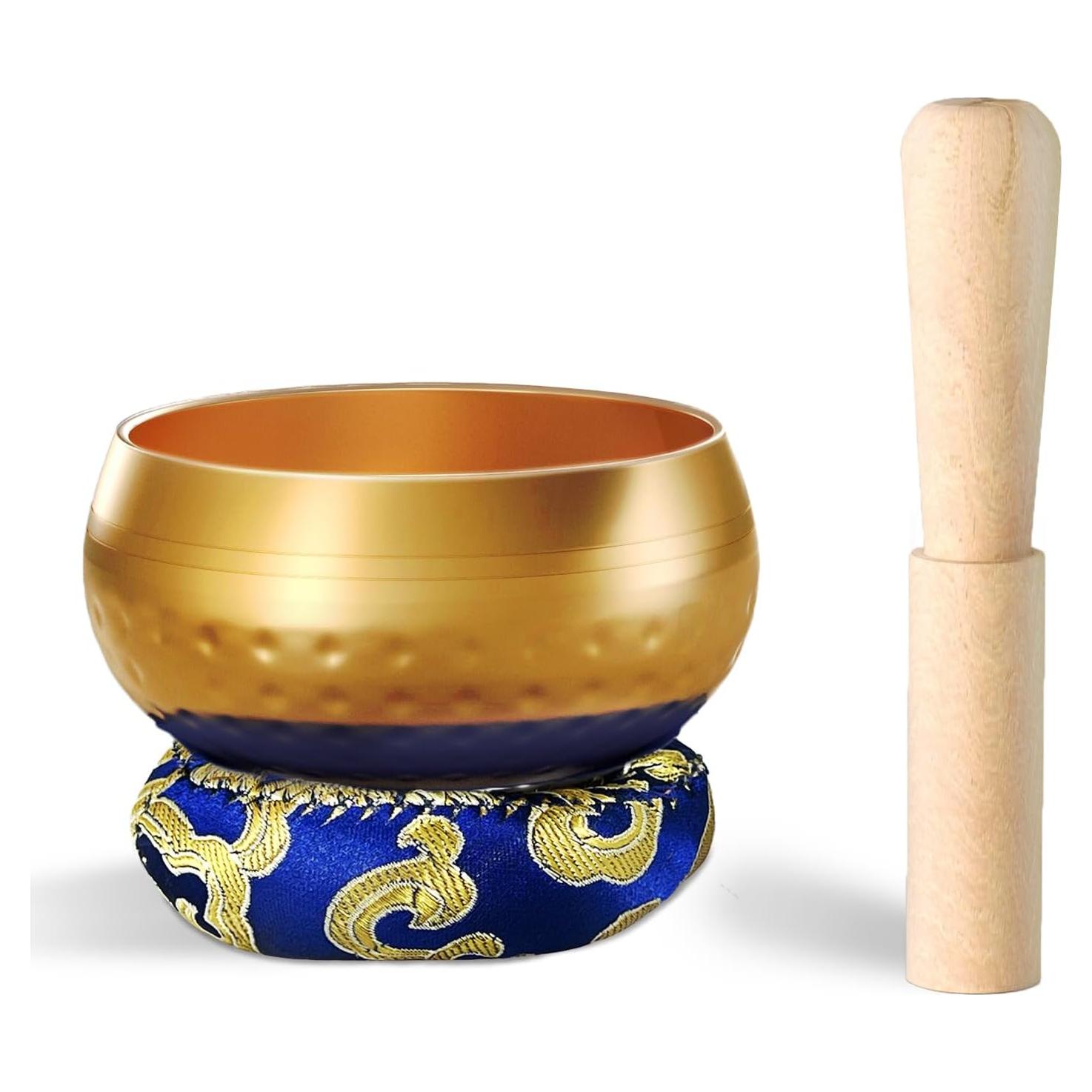 Cuenco Cantor Tibetano REGIS 7.62 cm Oro Hecho a Mano