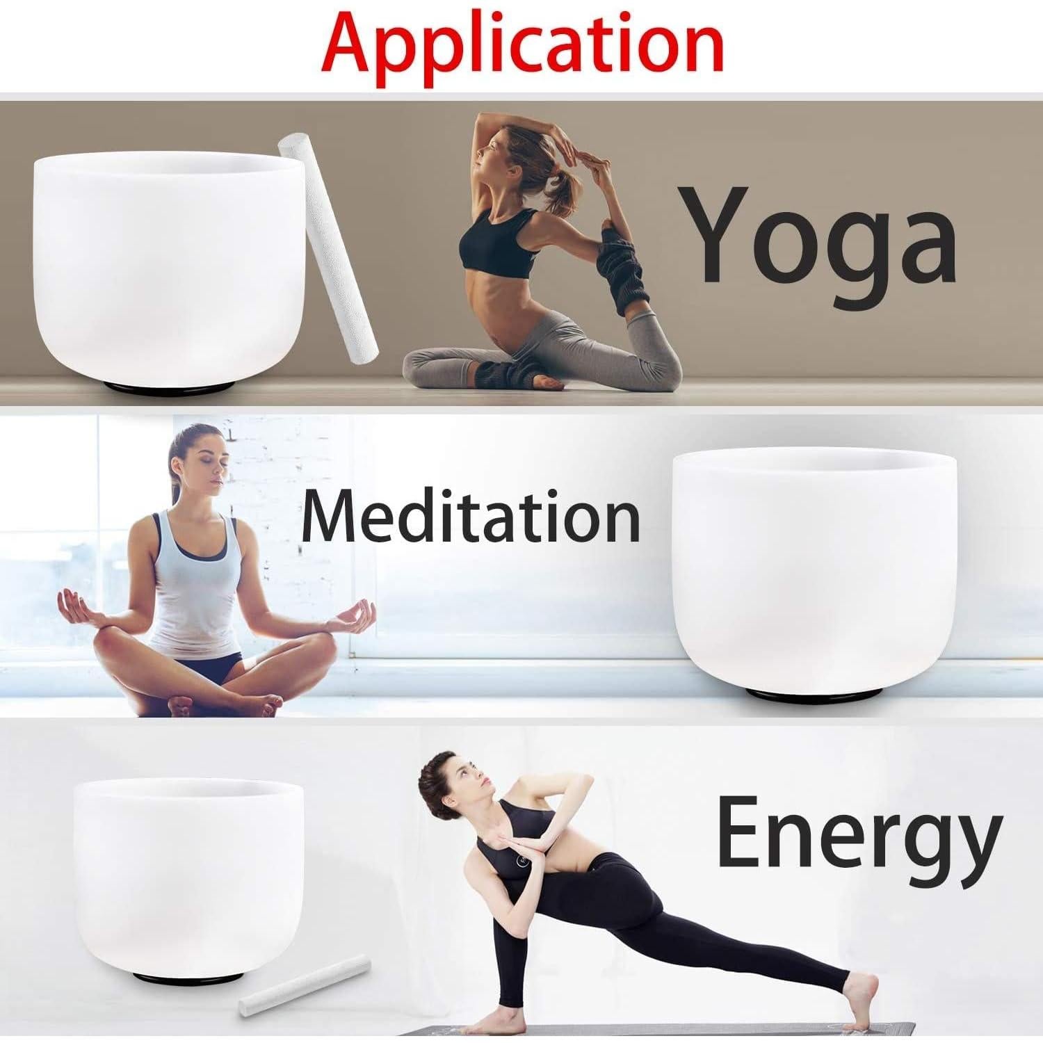 Conjunto de Cuencos de Canto de Cristal RYAN DVAN 3 Piezas