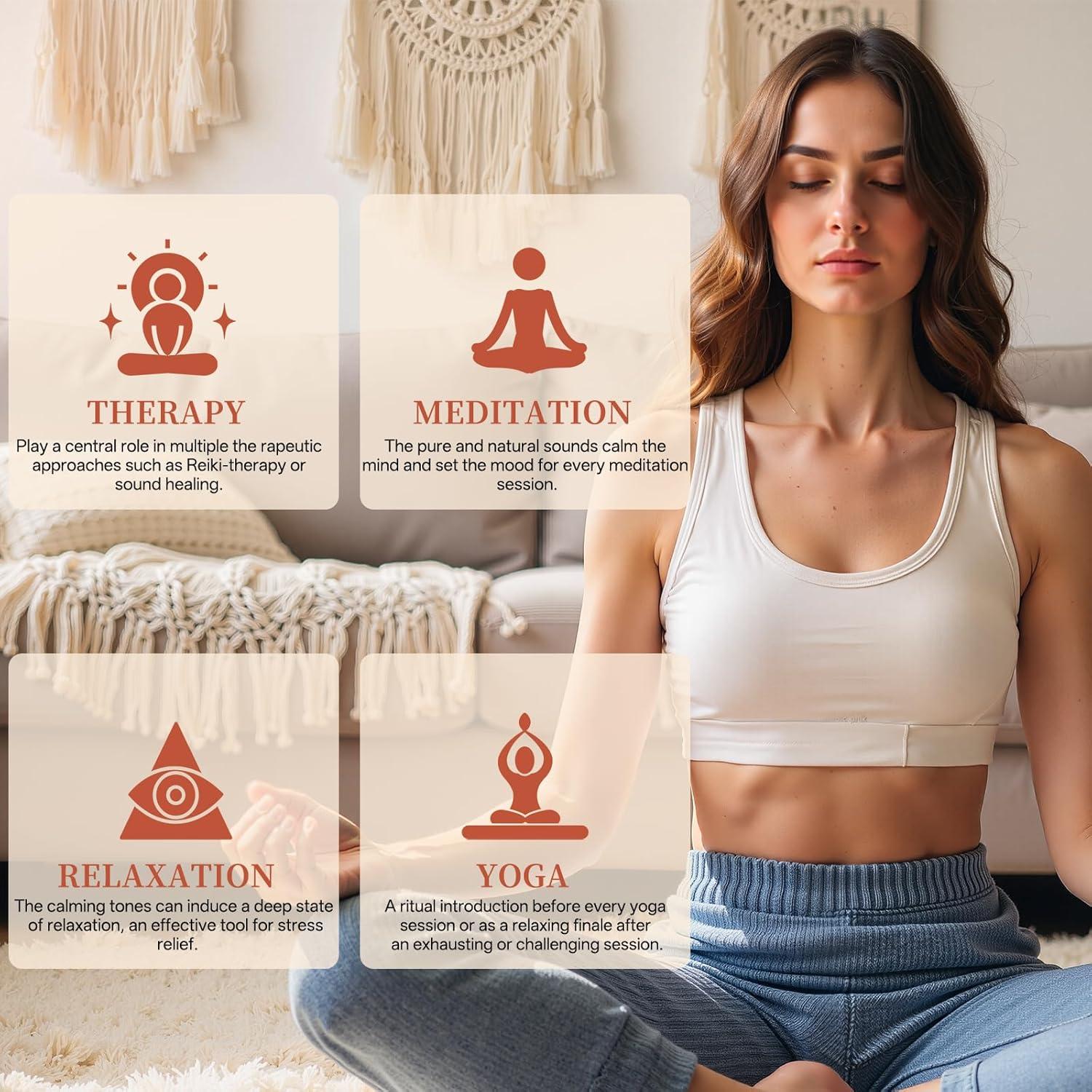 Tazón Cantor de Meditación AKLOT 12.7 cm Hecho a Mano