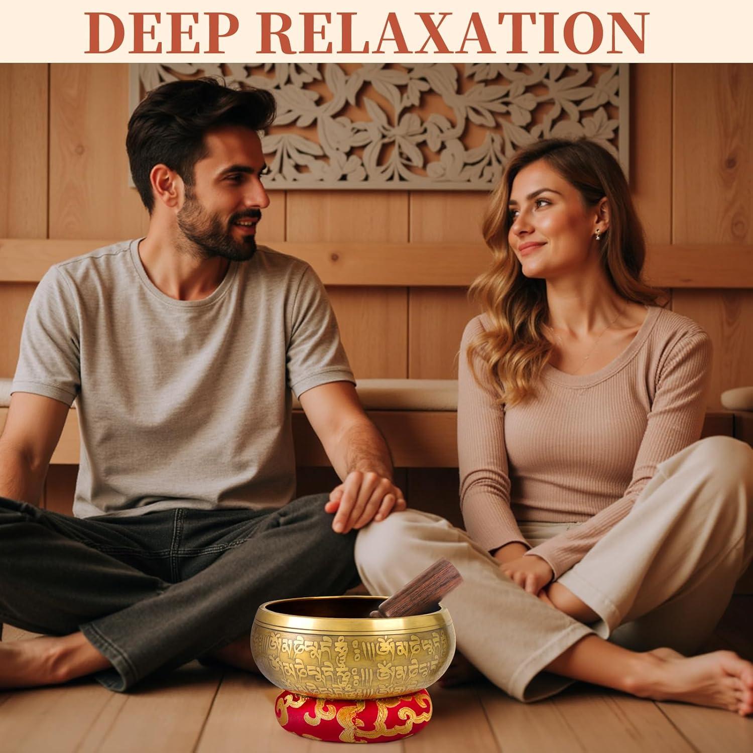 Tazón Cantor de Meditación AKLOT 12.7 cm Hecho a Mano