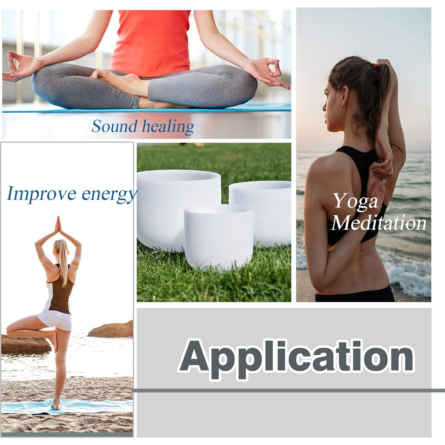 Set de 7 Cuencos Cantantes de Cuarzo RYAN DVAN 432Hz 17-30 cm