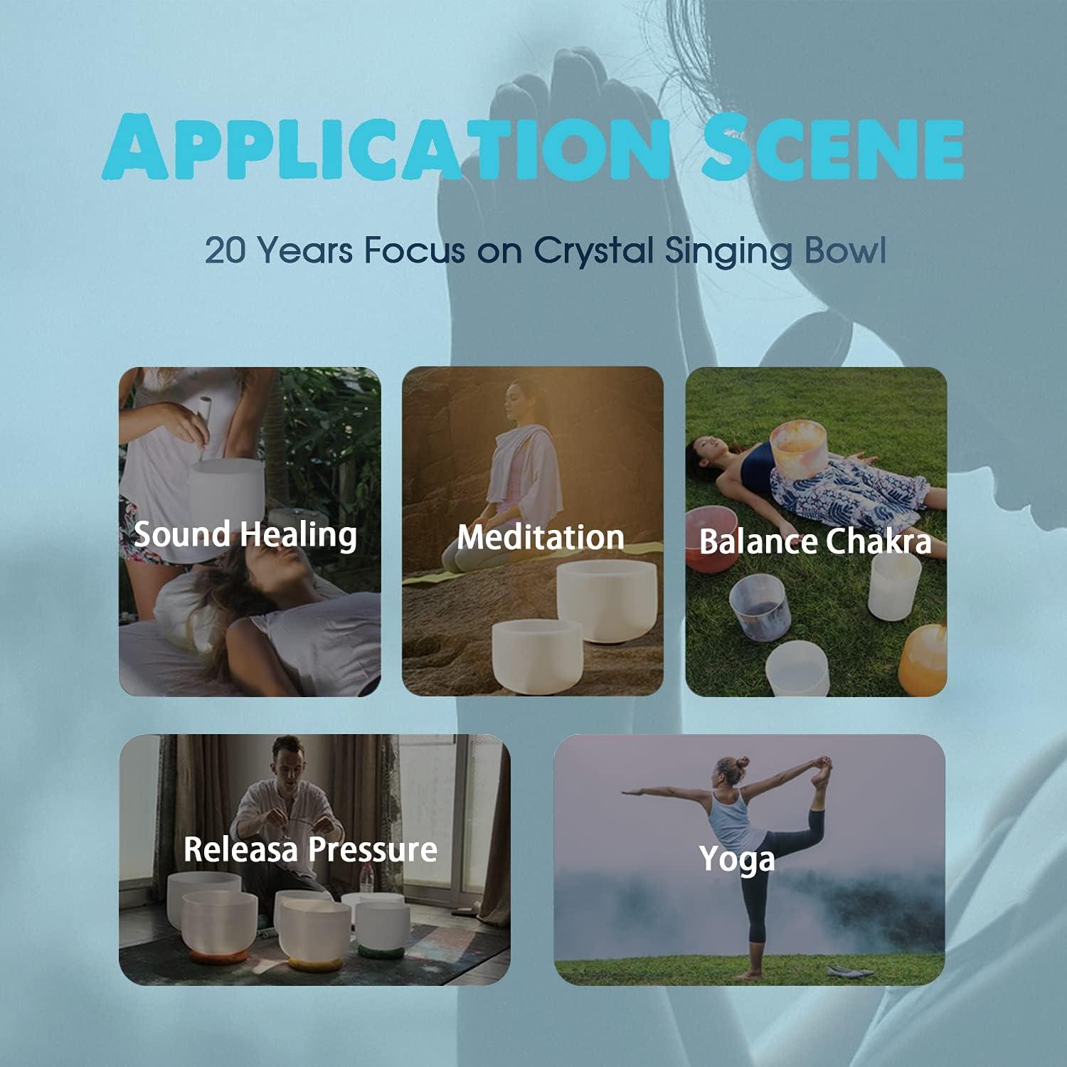 Cuenco de Cuarzo Cristal Cantante 20 cm Nota C con Bolsa