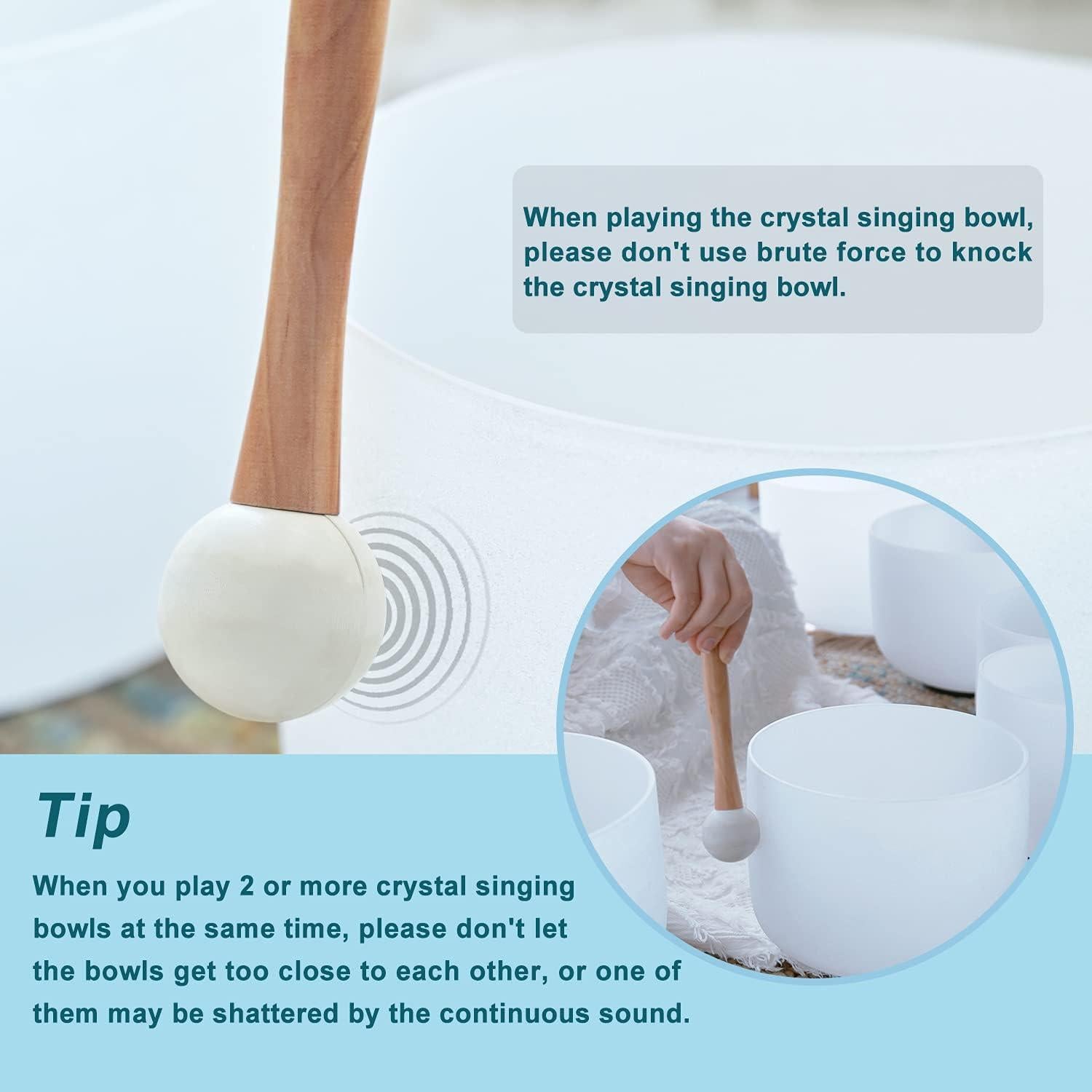 Cuenco de Cuarzo Cristal Cantante 20 cm Nota C con Bolsa