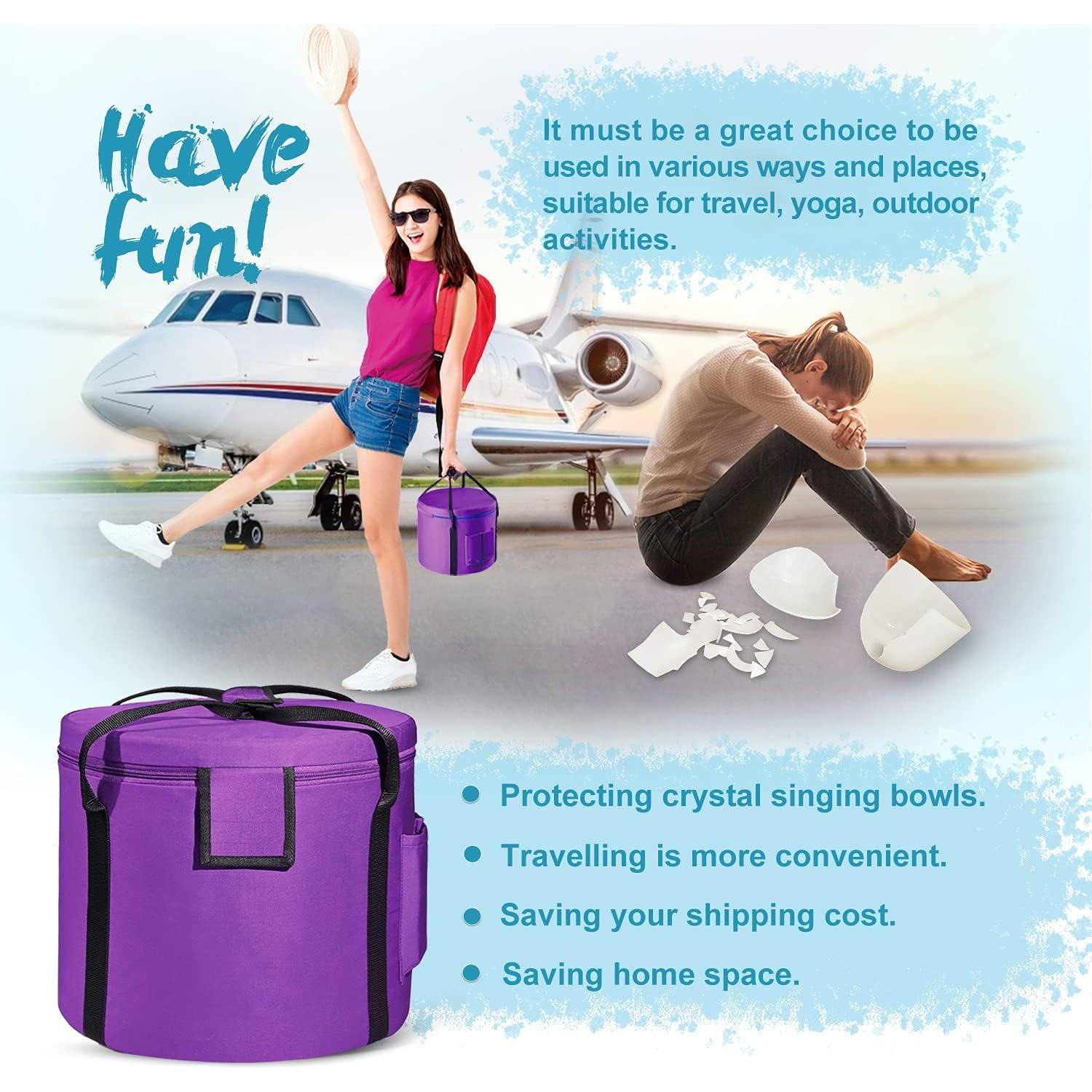 Cuenco de Cuarzo Cristal Cantante 20 cm Nota C con Bolsa