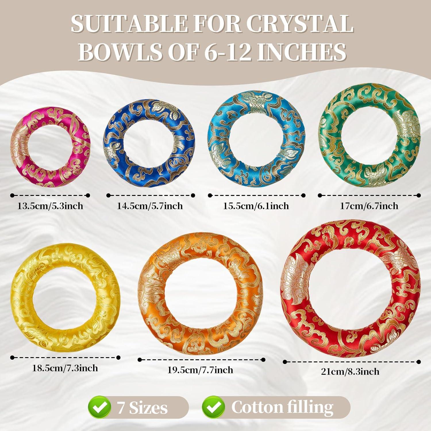 Juego de 10 Piezas Cojín para Cuencos Cantores Fiada Arcoíris