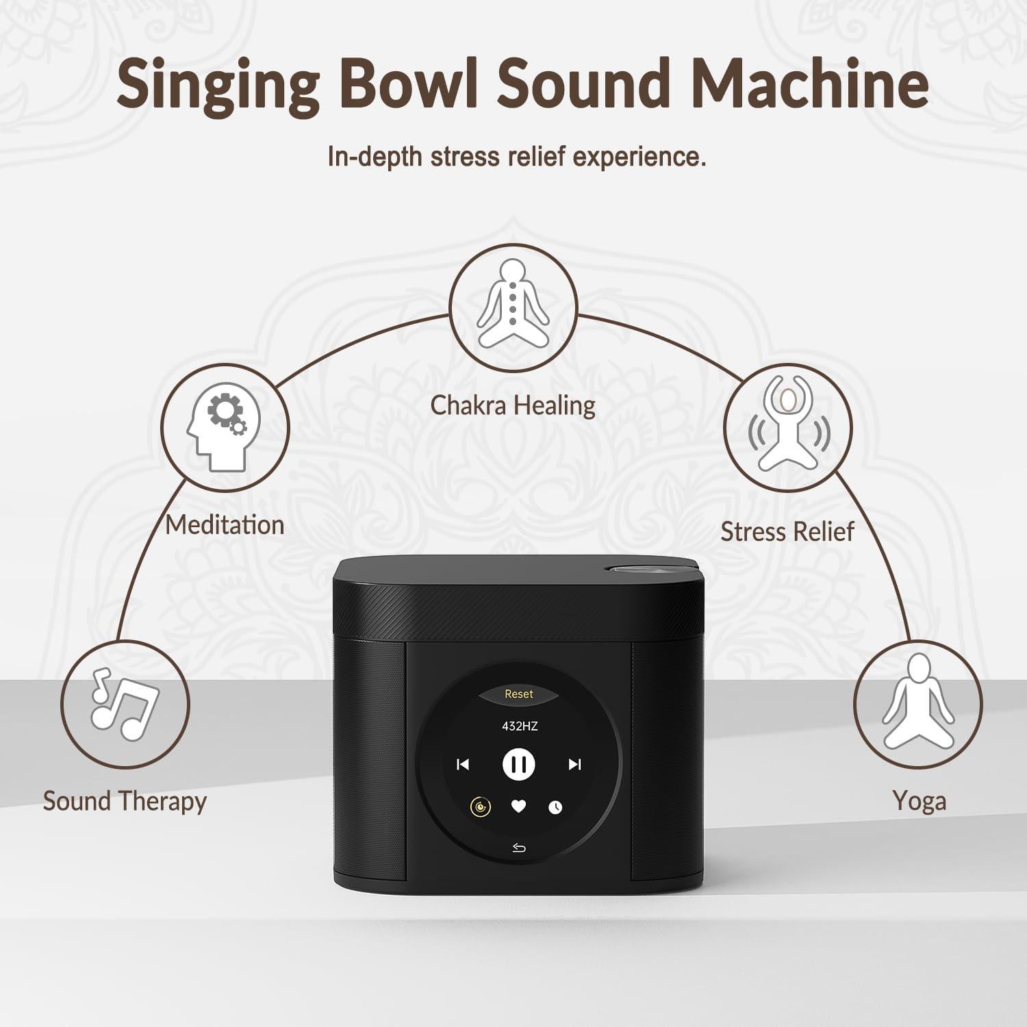 Cuenco Cantante Kipcush D1 con 19 Sonidos y Entrenador de Respiración