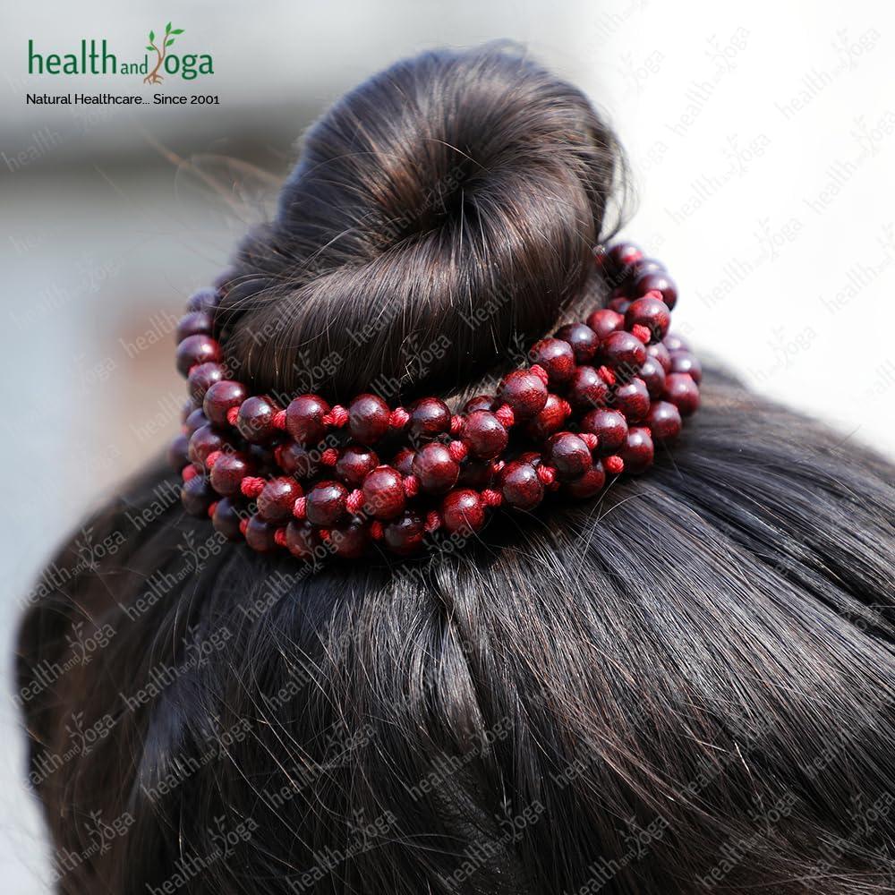 Mala de Meditación de Madera Rosa 108+1 Cuentas con Borla - HealthAndYoga