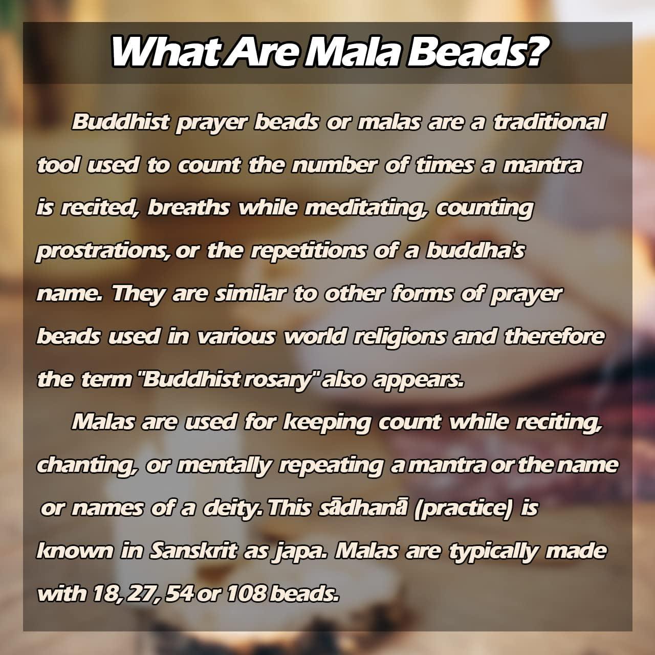 Pulsera Mala 108 Cuentas Ágata India Natural Jovivi 8mm