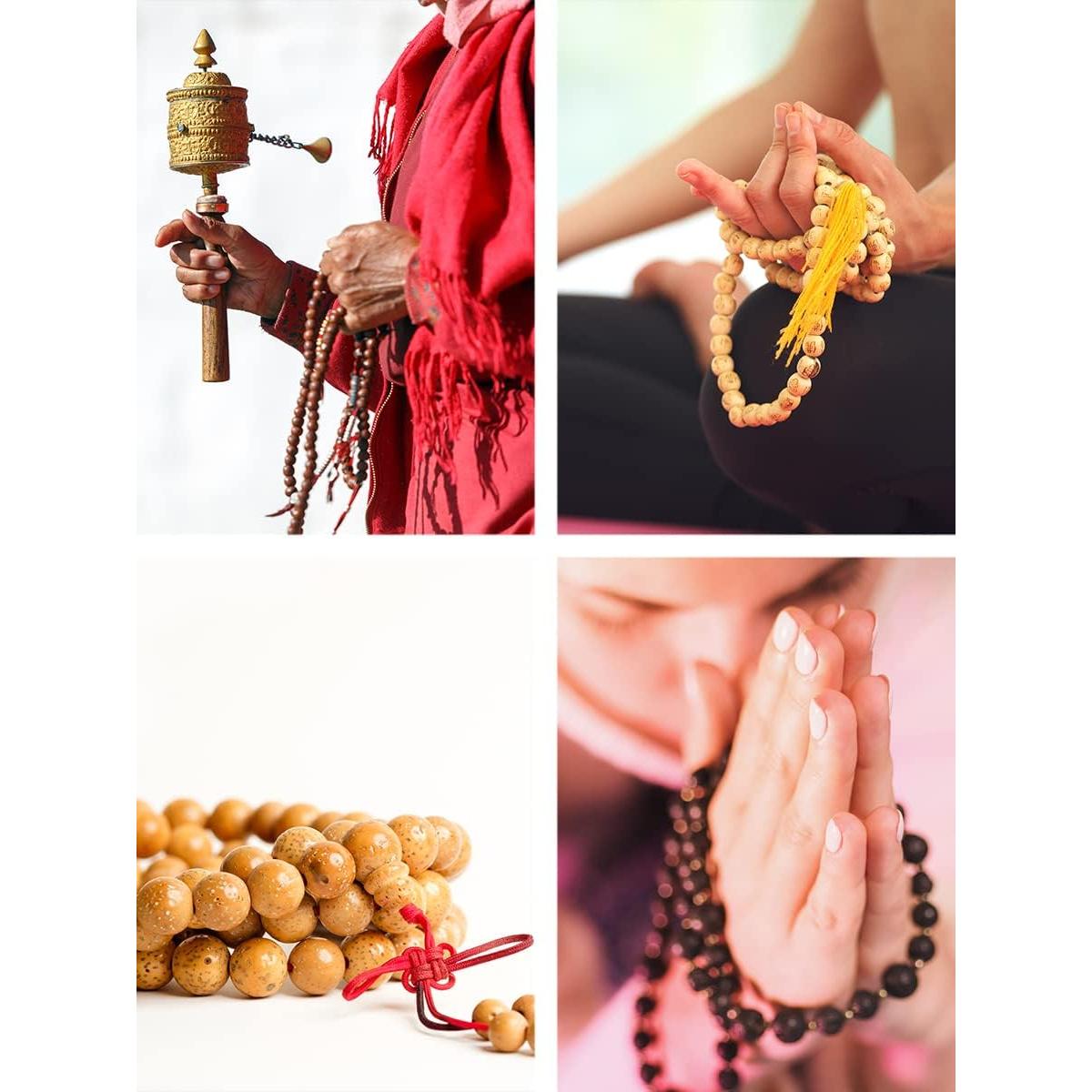 Collar de Cuentas de Mala Bodhi Mandala Crafts 108 Unisex