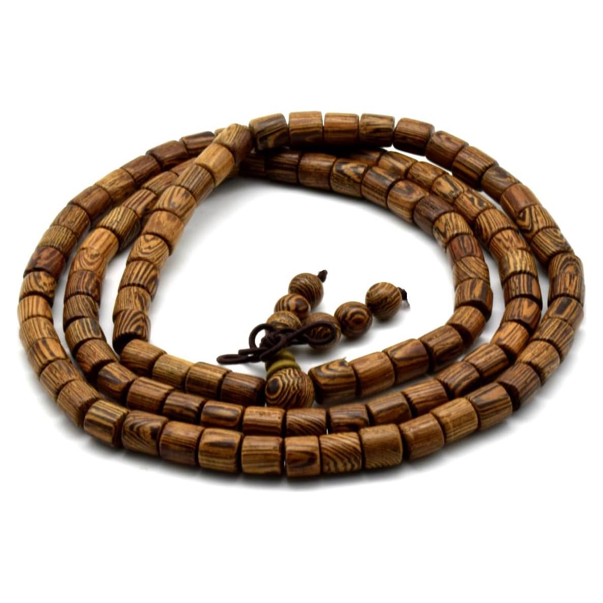 Collar y Pulsera de Oración Zen Dear 108 Cuentas de Madera