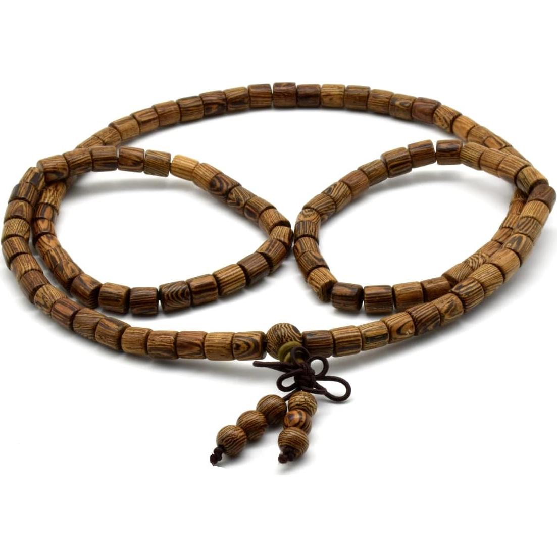 Collar y Pulsera de Oración Zen Dear 108 Cuentas de Madera