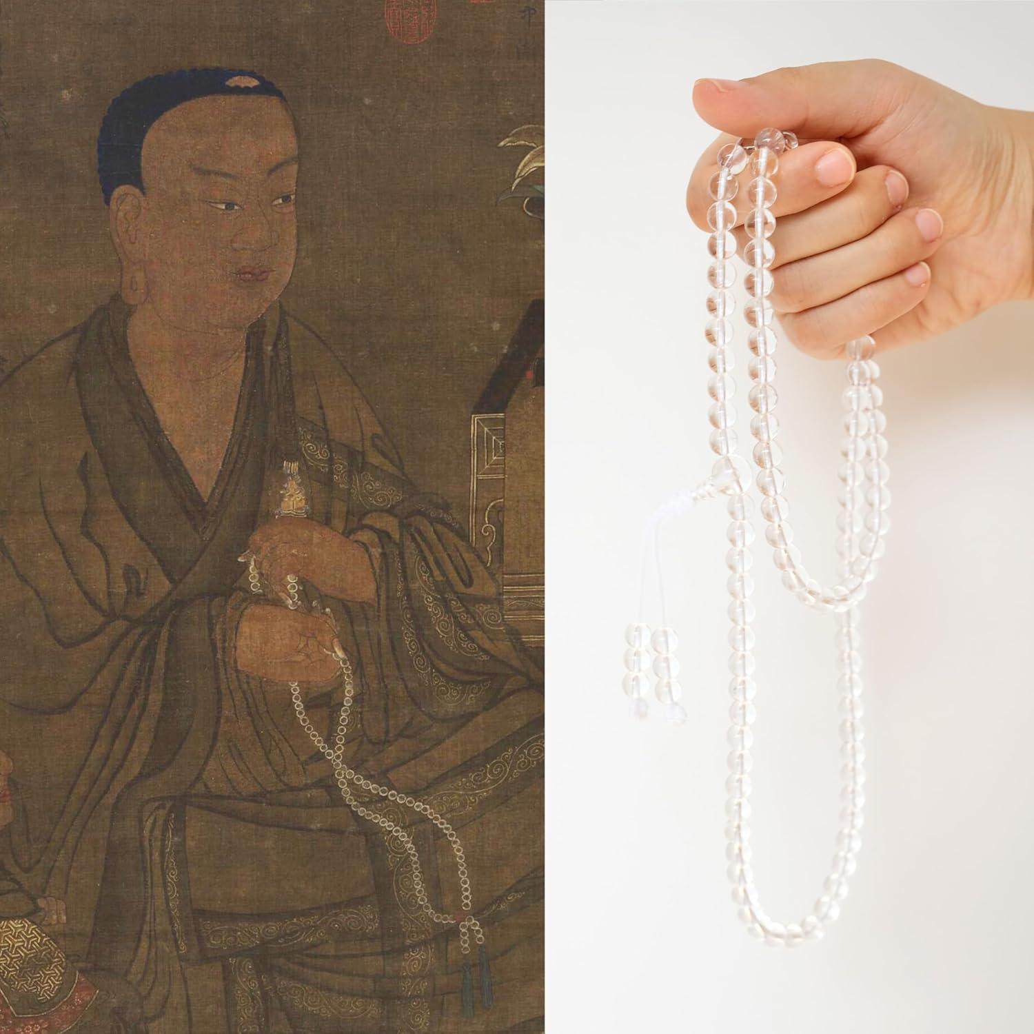 Mala de Cuentas de Cristal Natural Tibetano 108 Sphatik