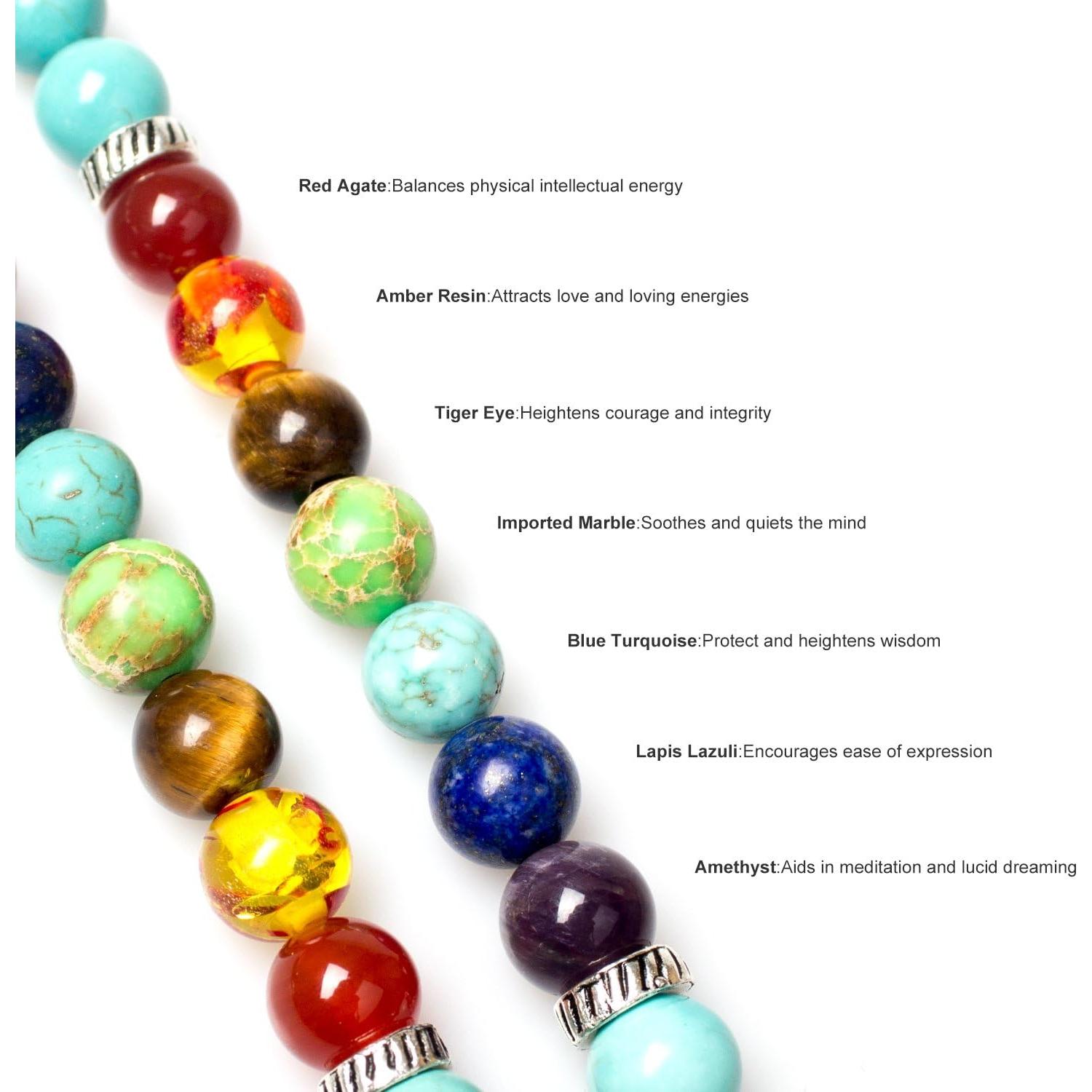 Collar Mala 108 Cuentas Chakra Turquesa Árbol de la Vida