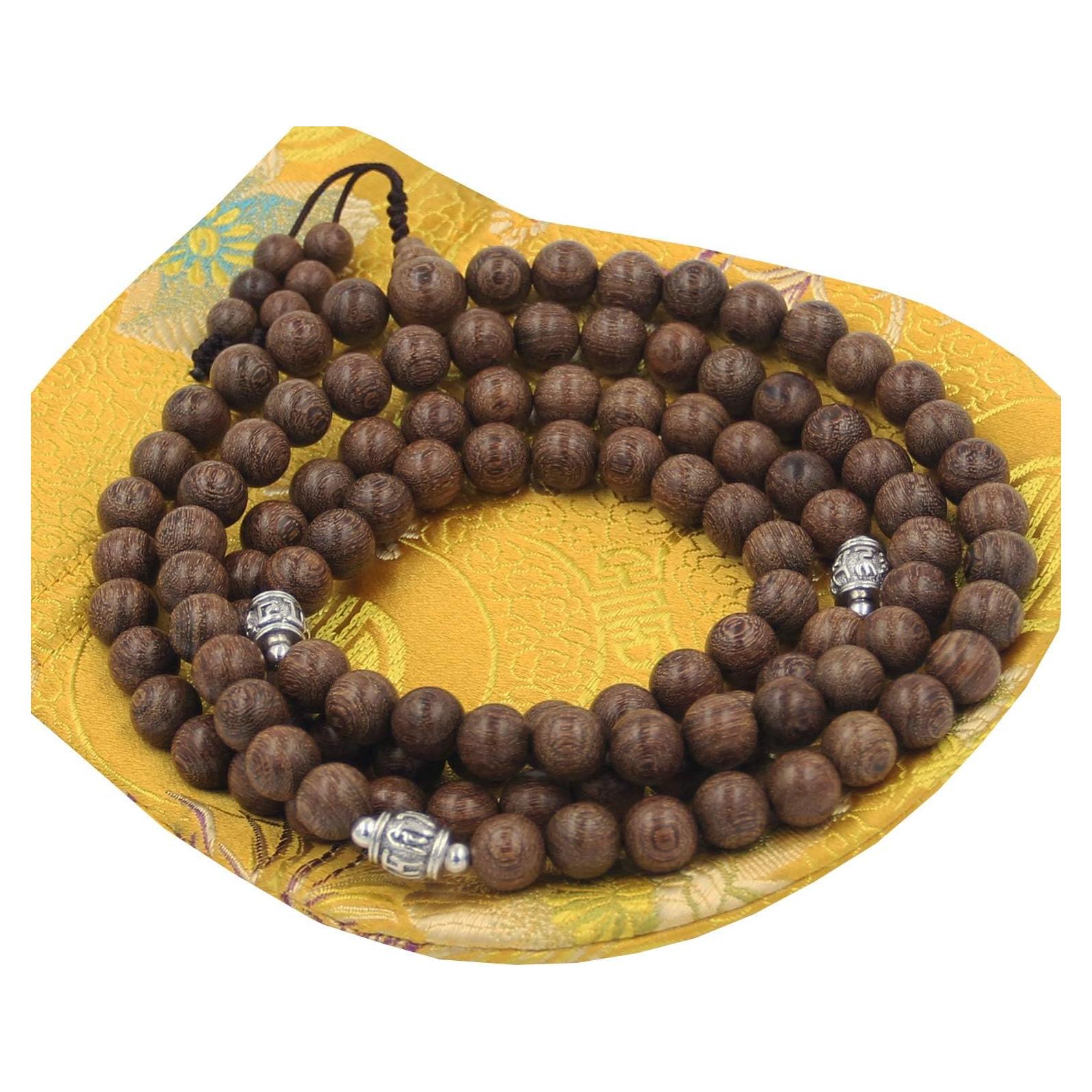 Mala de Meditación DharmaObjects 108 Cuentas Madera Nyatoh 86 cm