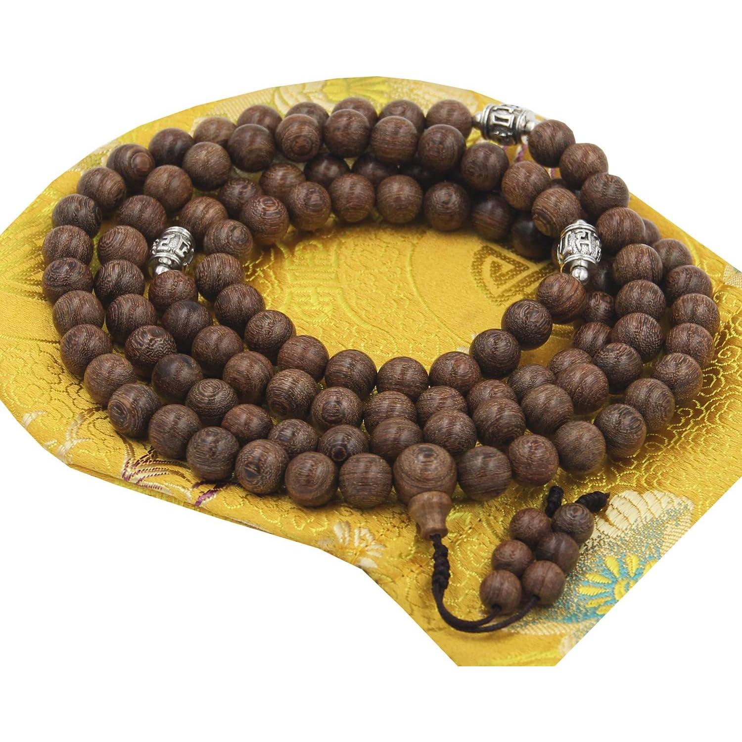 Mala de Meditación DharmaObjects 108 Cuentas Madera Nyatoh 86 cm