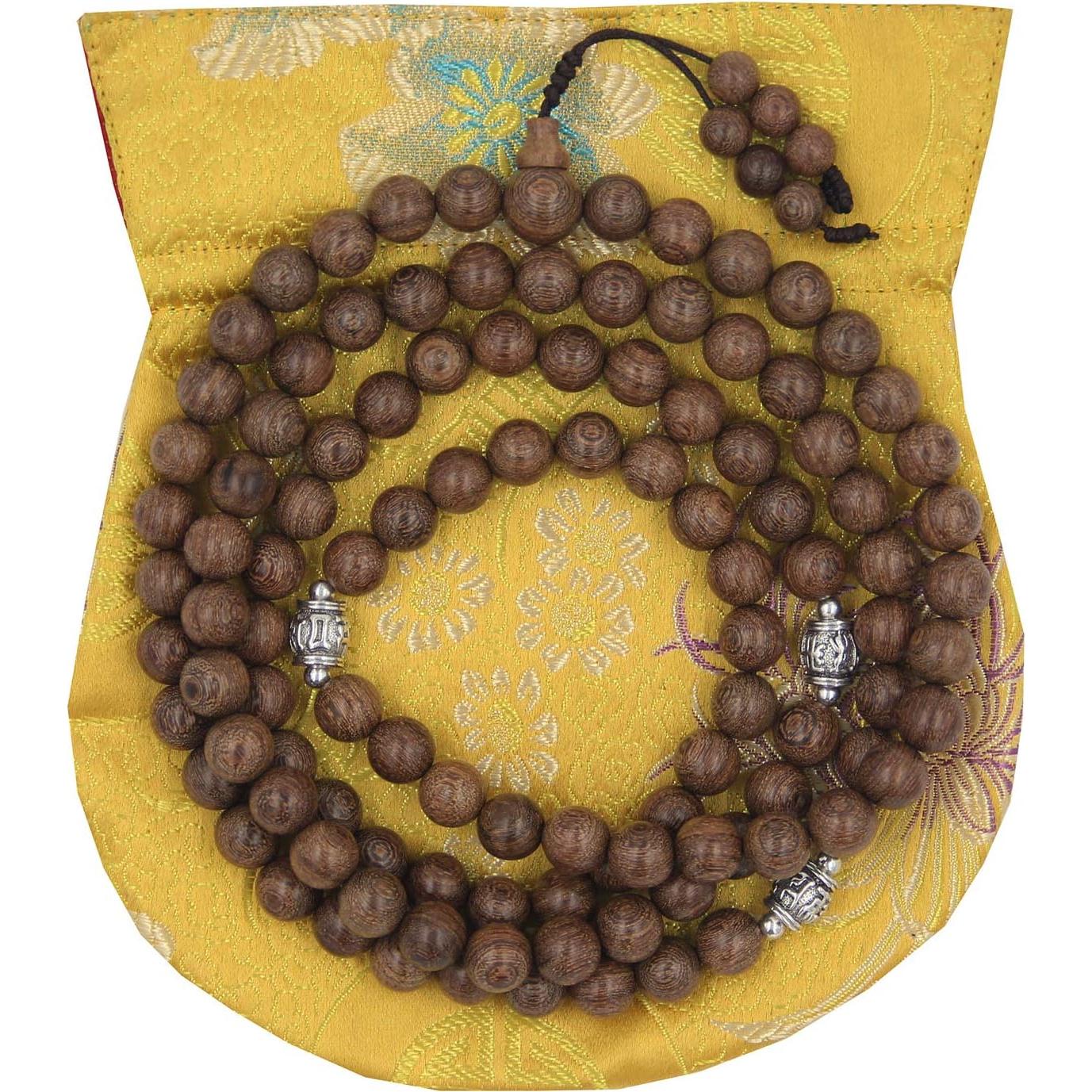 Mala de Meditación DharmaObjects 108 Cuentas Madera Nyatoh 86 cm