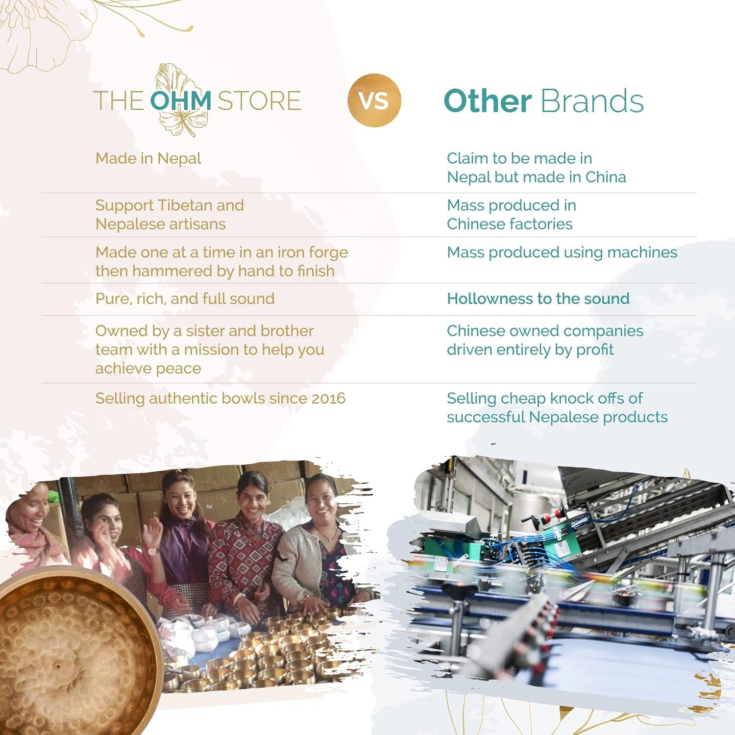 Conjunto de Cuencos Cantores Tibetanos Ohm Store - 8.89 cm