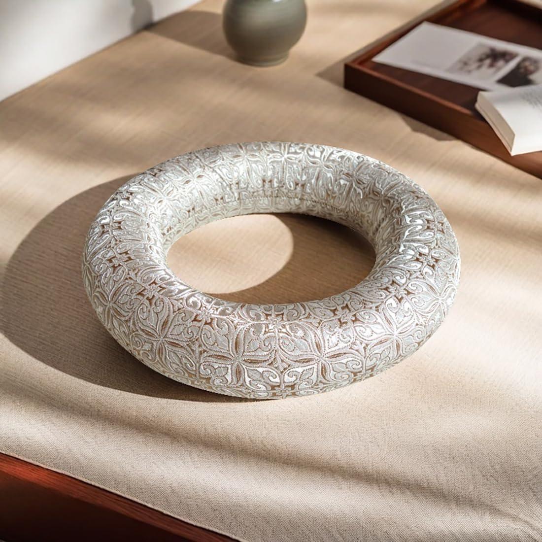 Cojín Redondo de Seda Rosa para Cuencos Cantores 17 cm UPCEED