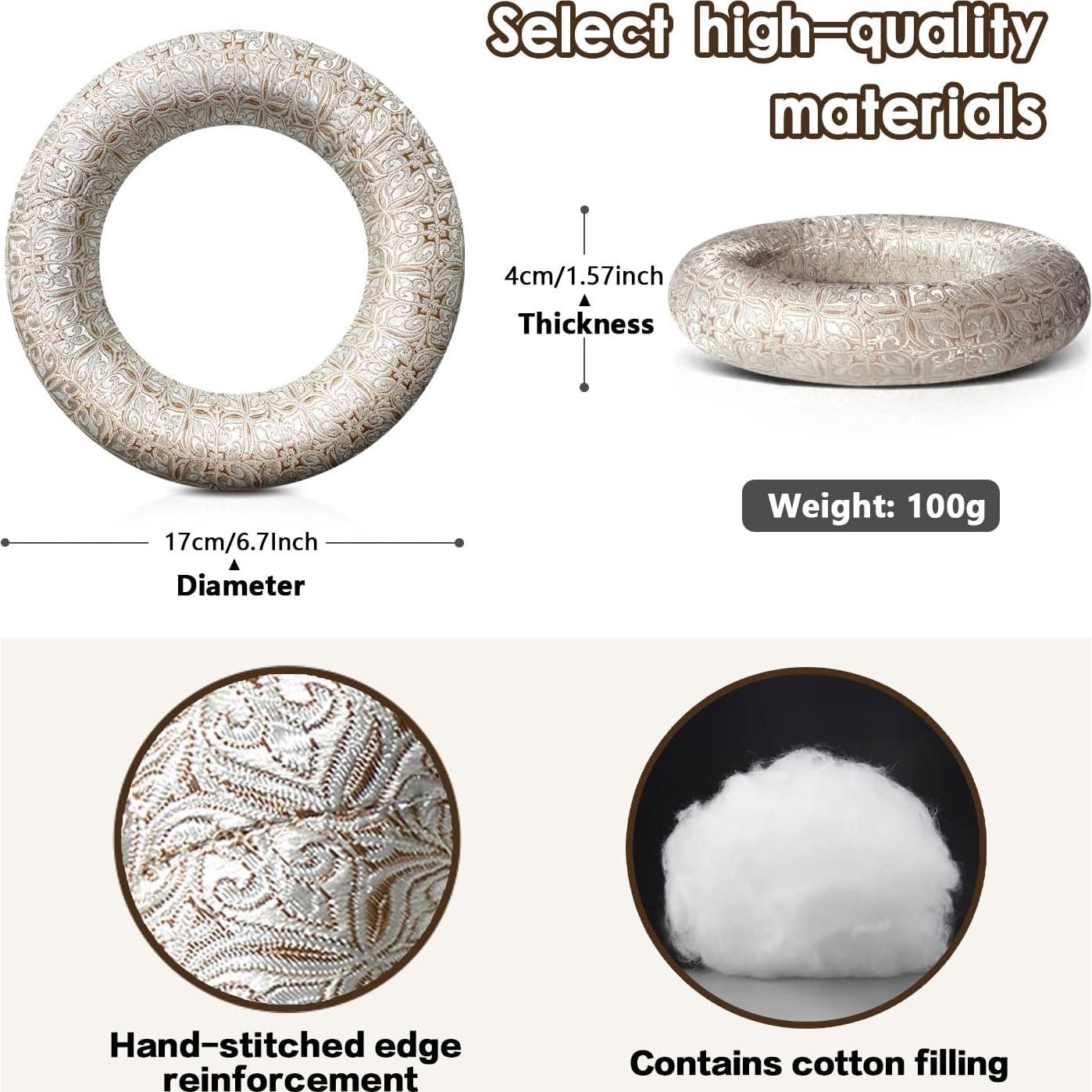 Cojín Redondo de Seda Rosa para Cuencos Cantores 17 cm UPCEED