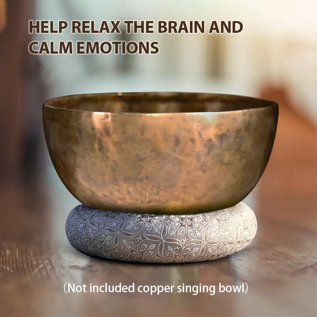 Cojín Redondo de Seda Rosa para Cuencos Cantores 17 cm UPCEED