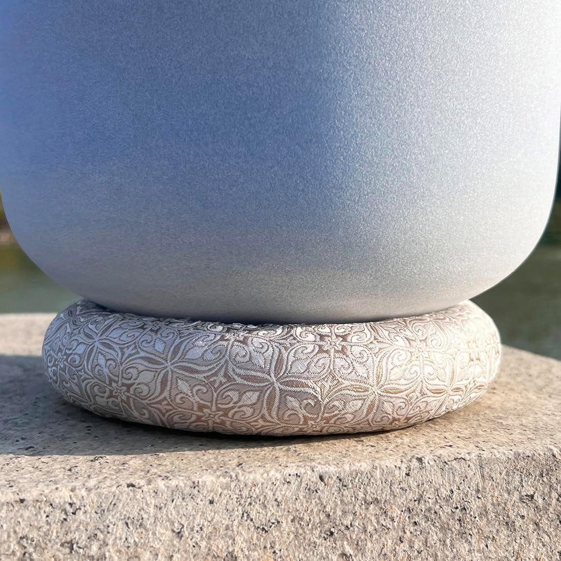 Cojín Redondo de Seda Rosa para Cuencos Cantores 17 cm UPCEED