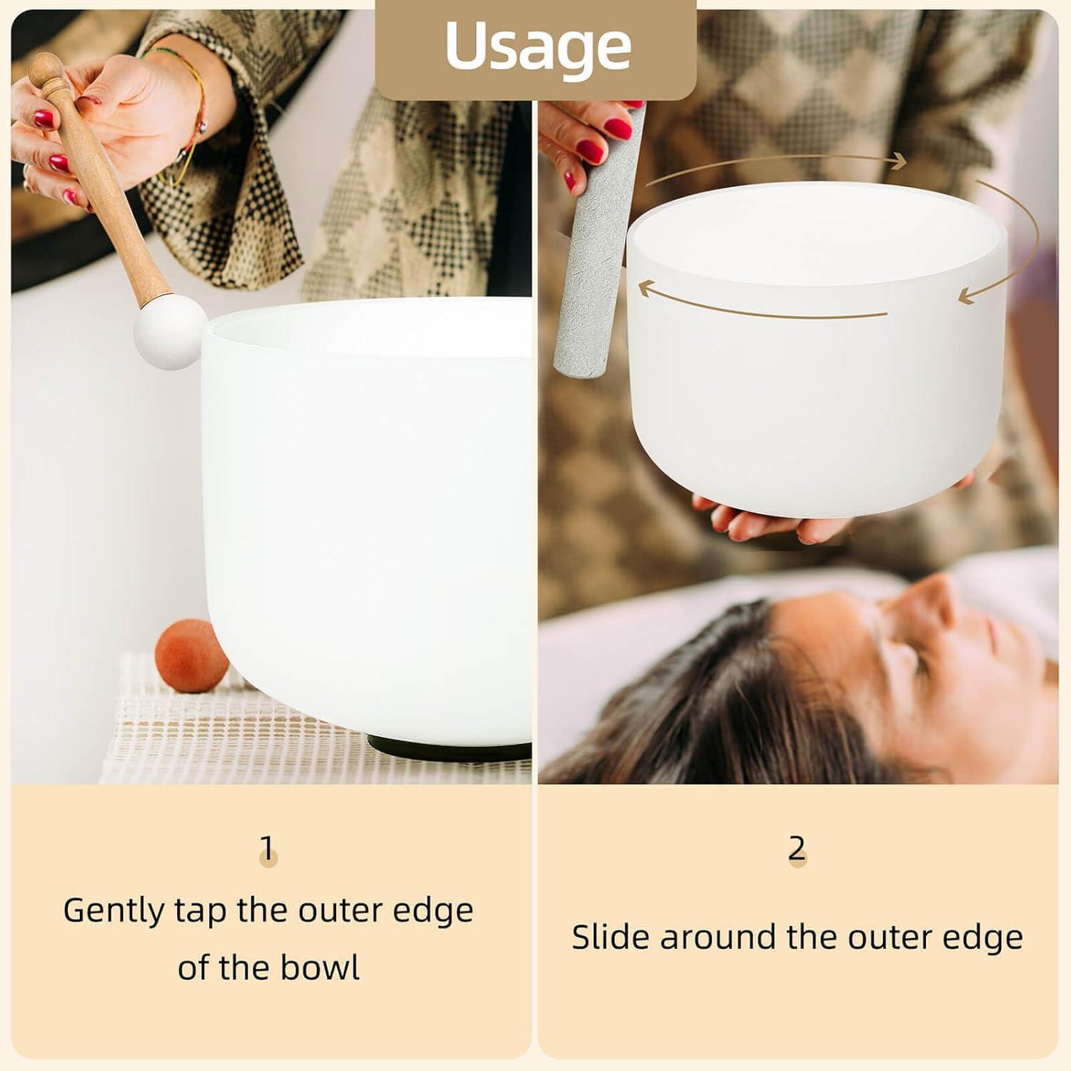 Bowl de Canto de Cuarzo SOUNDELLO 20.32 cm Chakra Corona