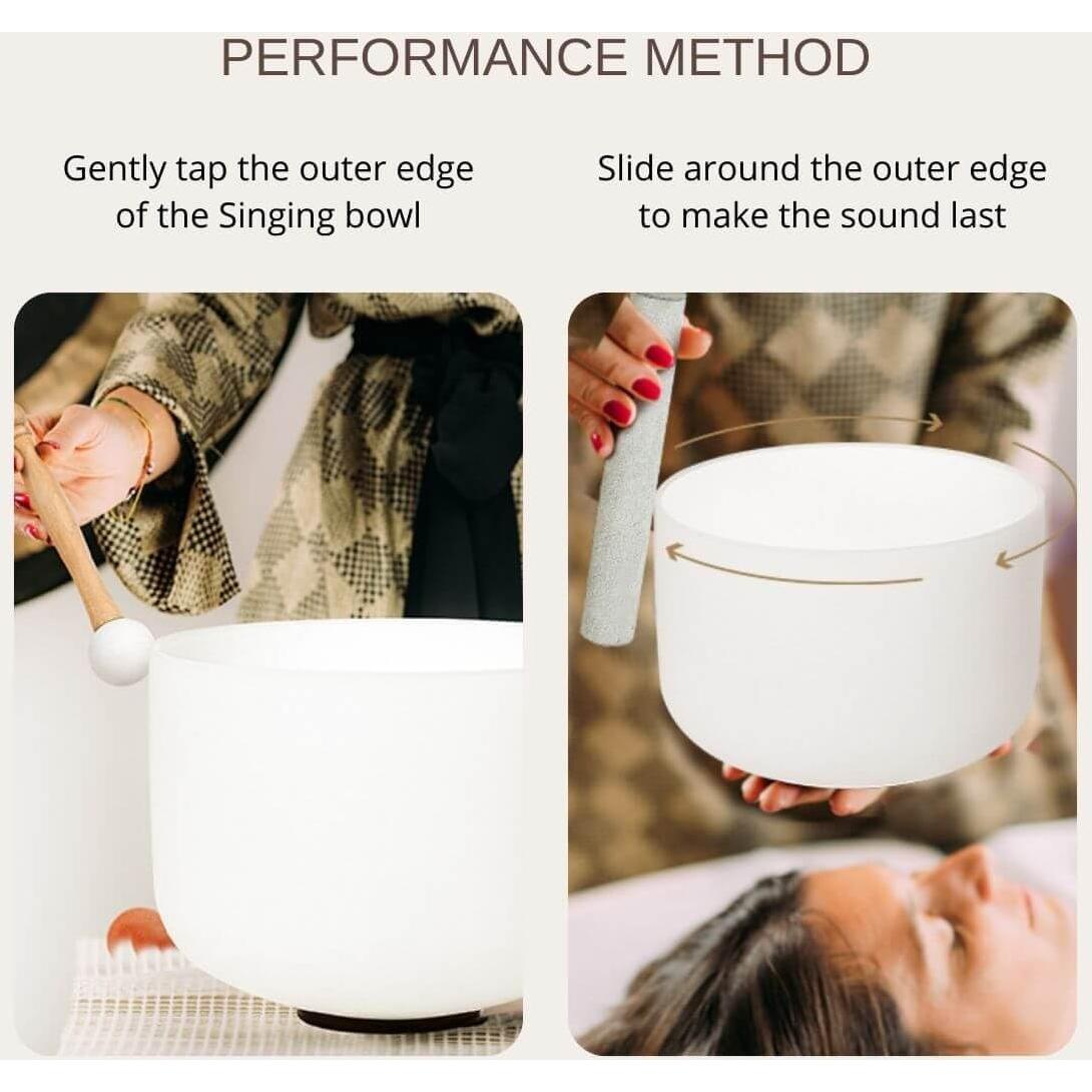 Bowl de Canto de Cuarzo SOUNDELLO 20.32 cm Chakra Corona