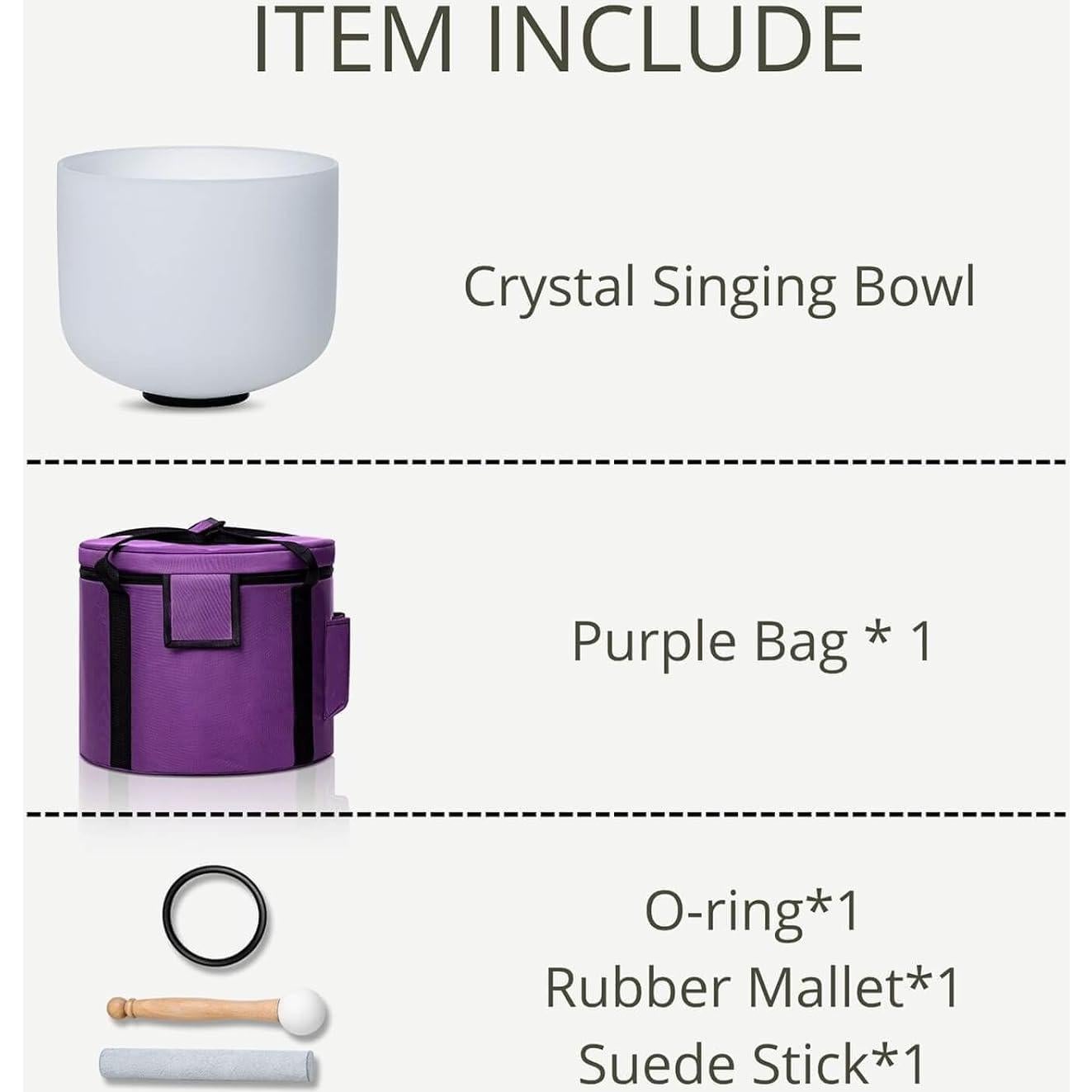 Bowl de Canto de Cuarzo SOUNDELLO 20.32 cm Chakra Corona